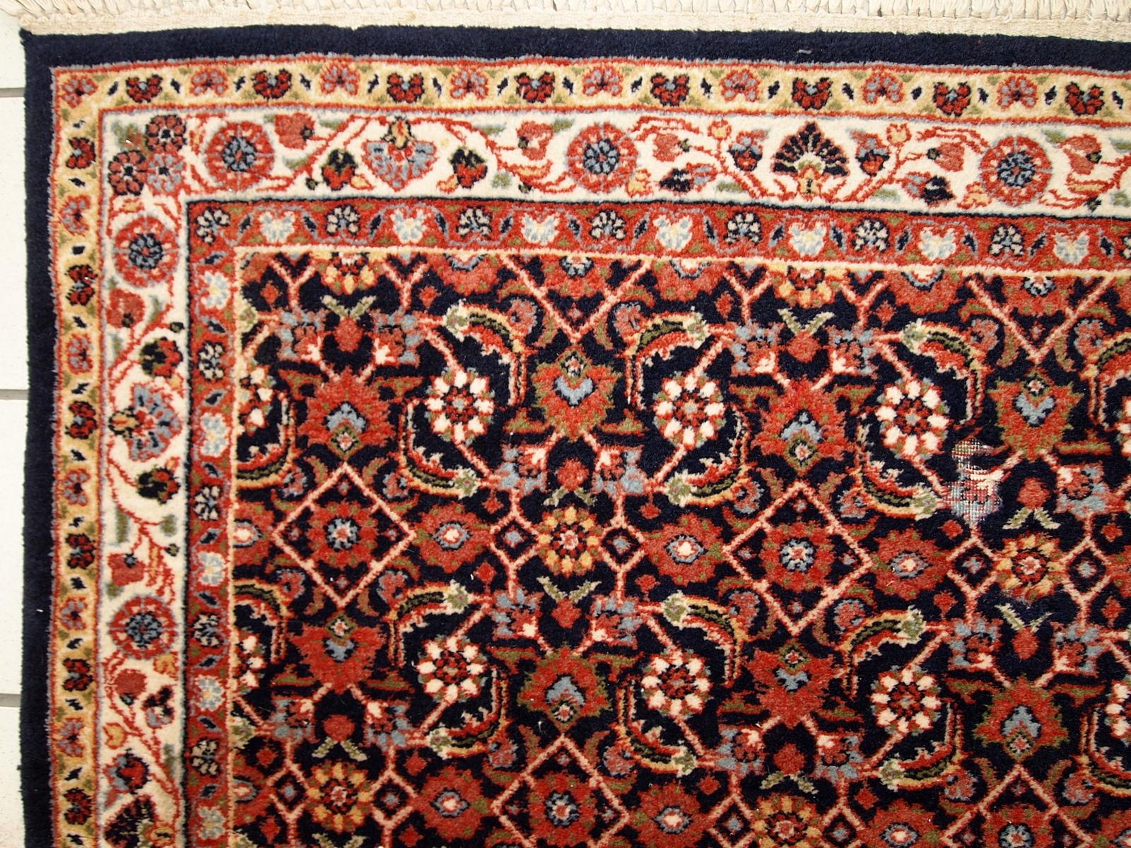 Late 20th Century Handmade Vintage Indo-Tabriz Rug, 1980s, 1C718 For Sale