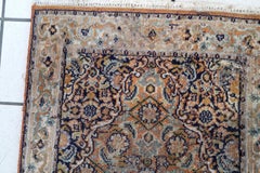 Handmade Vintage Indo-Tabriz Runner, 1970s, 1C833