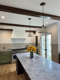 Pendentif en porcelaine cannelée Petite d'inspiration vintage fait à la main