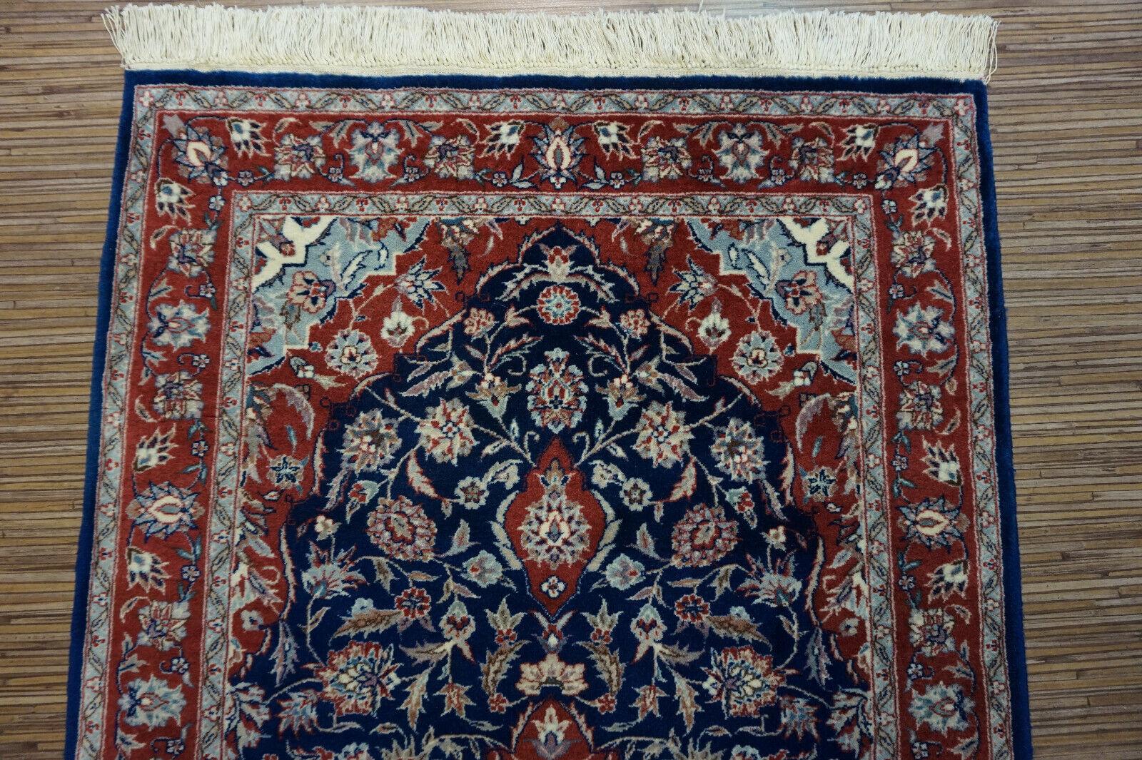 Late 20th Century Handmade Vintage Isfahan Style Rug, 1970s, 1d21 For Sale