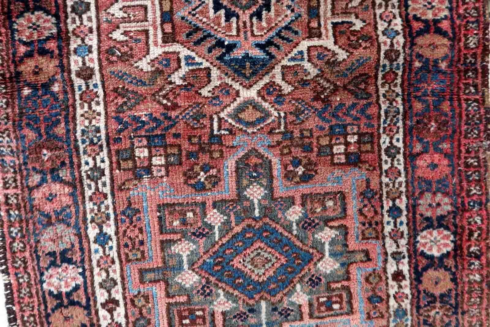 Handgefertigter Vintage-Teppich im Karajeh-Stil, 1970er Jahre, 1C954 (Wolle) im Angebot