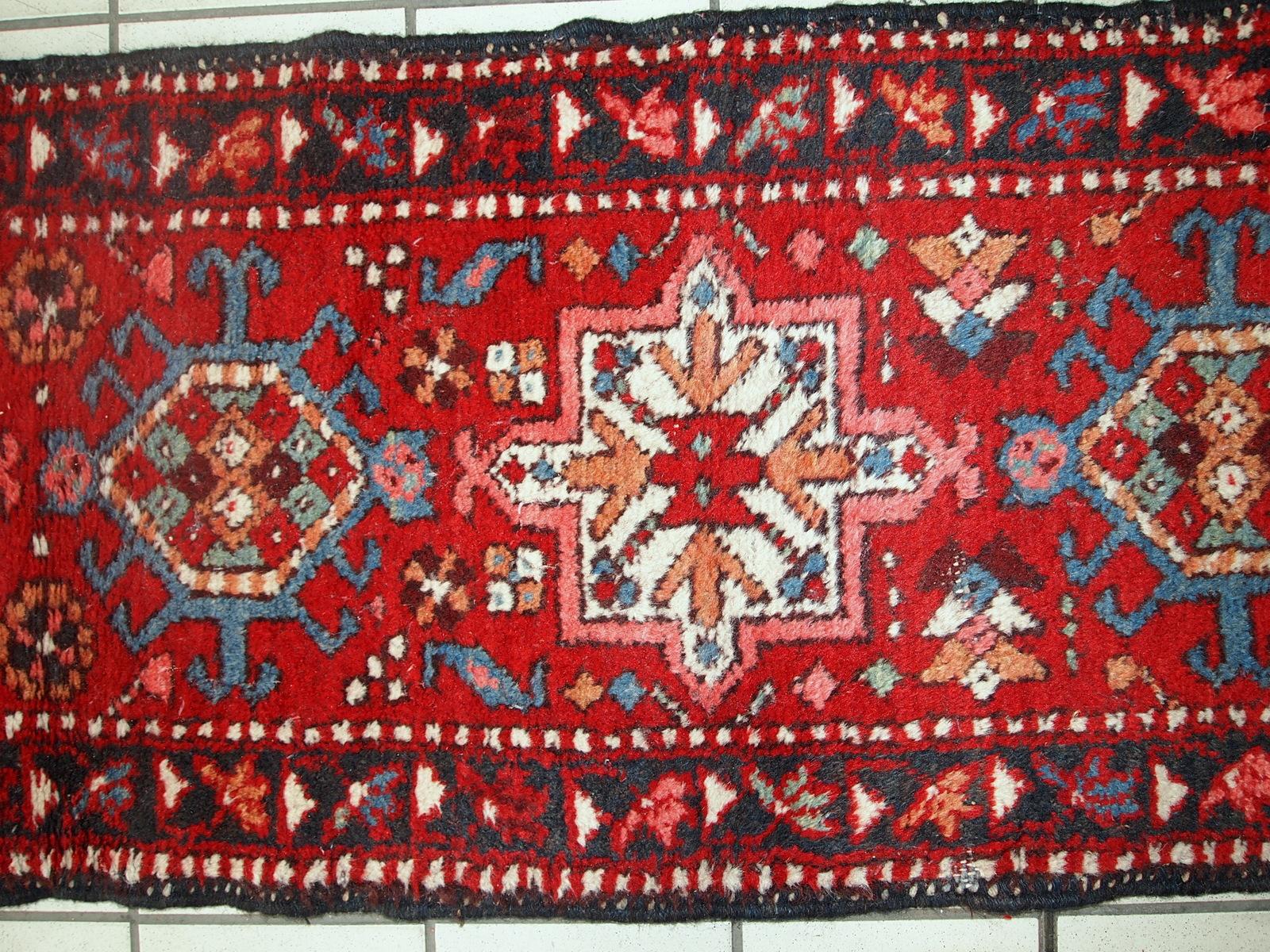 Handmade Vintage Karajeh Style Runner, 1960s, 1C686 For Sale 1