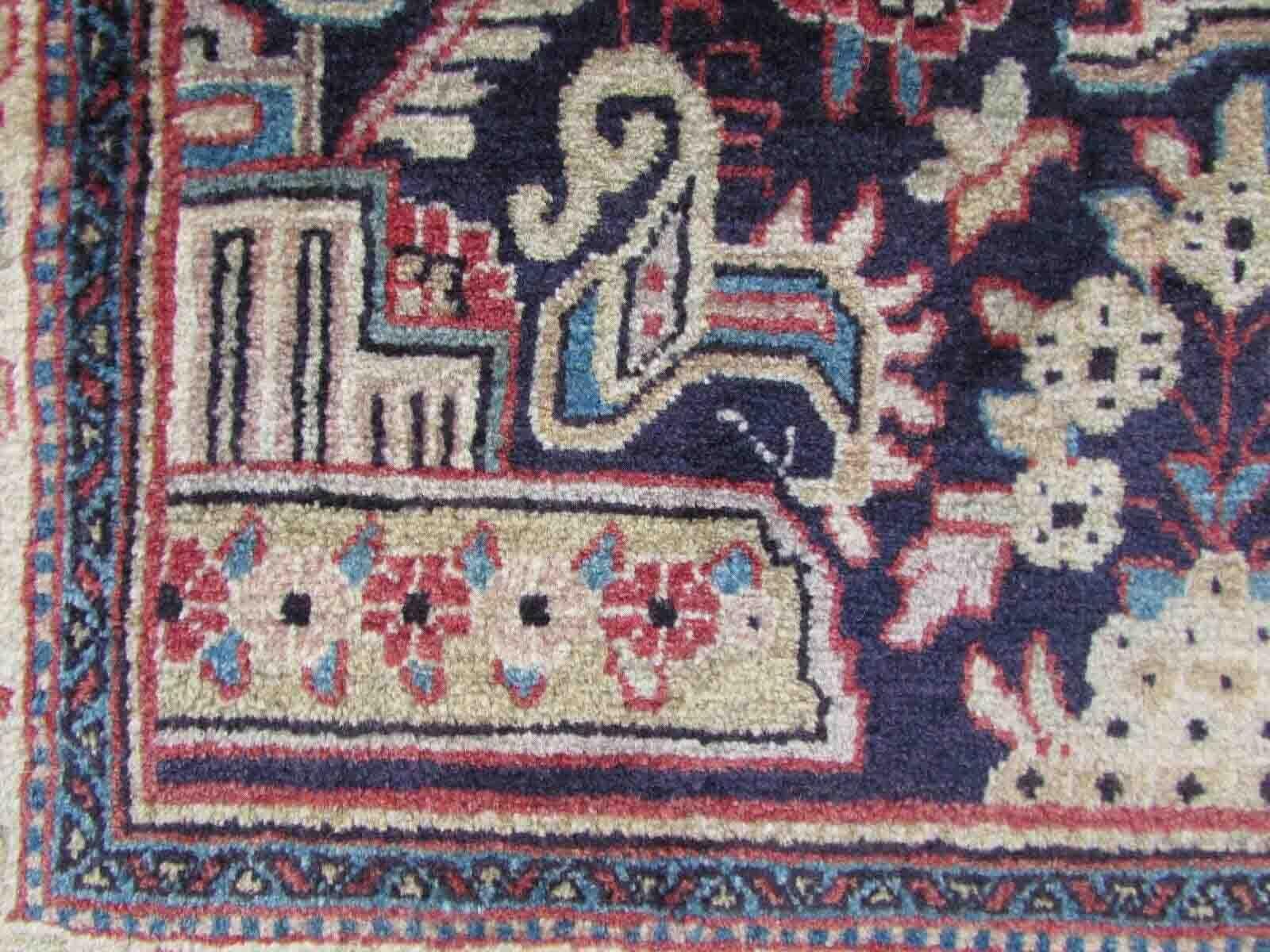 Late 20th Century Handmade Vintage Kashan Style Prayer Rug, 1970s, 1Q09 For Sale