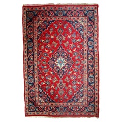 Handgefertigter Vintage-Teppich im Kashan-Stil, 1950er Jahre, 1C766