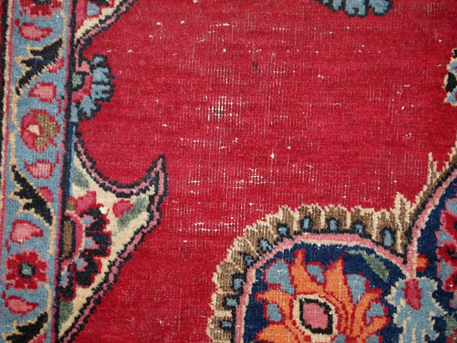 Handgefertigter Vintage-Teppich im Kazvin-Stil:: 1970er Jahre:: 1C664 im Angebot 2