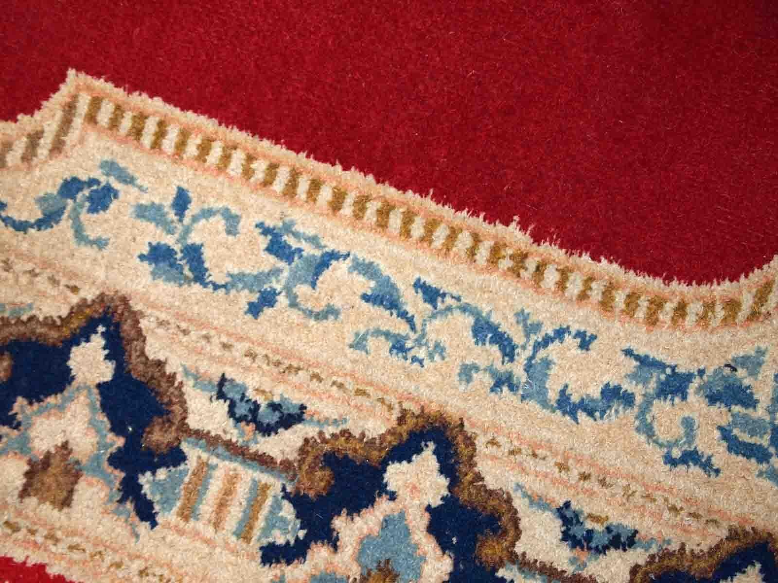 Fine XX secolo Tappeto fatto a mano in stile Kerman 2,9' x 4,9', anni '70, 1C808 in vendita