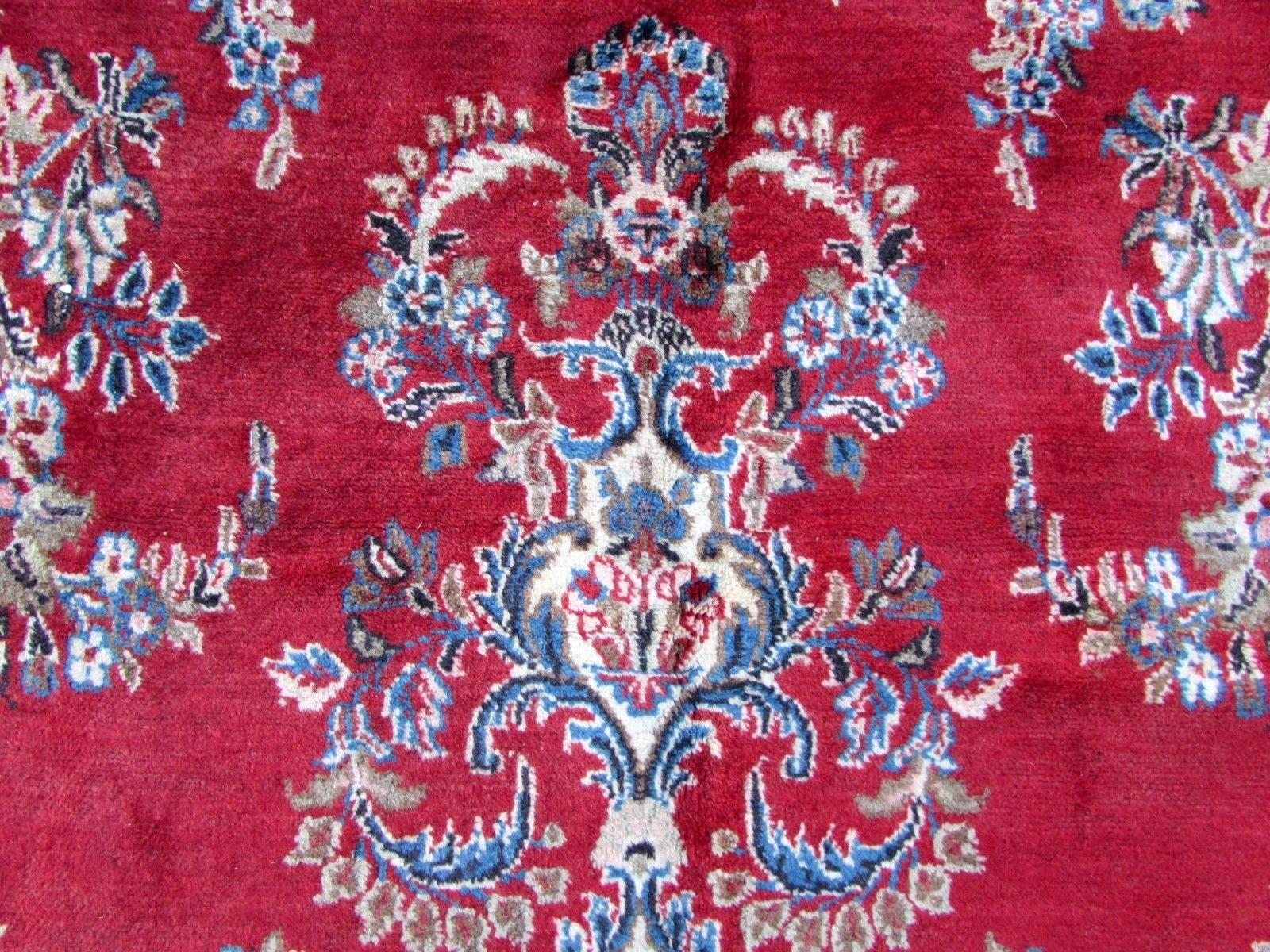 Handmade Vintage Kerman Style Rug, 1970s, 1Q0219 In Good Condition In Bordeaux, FR