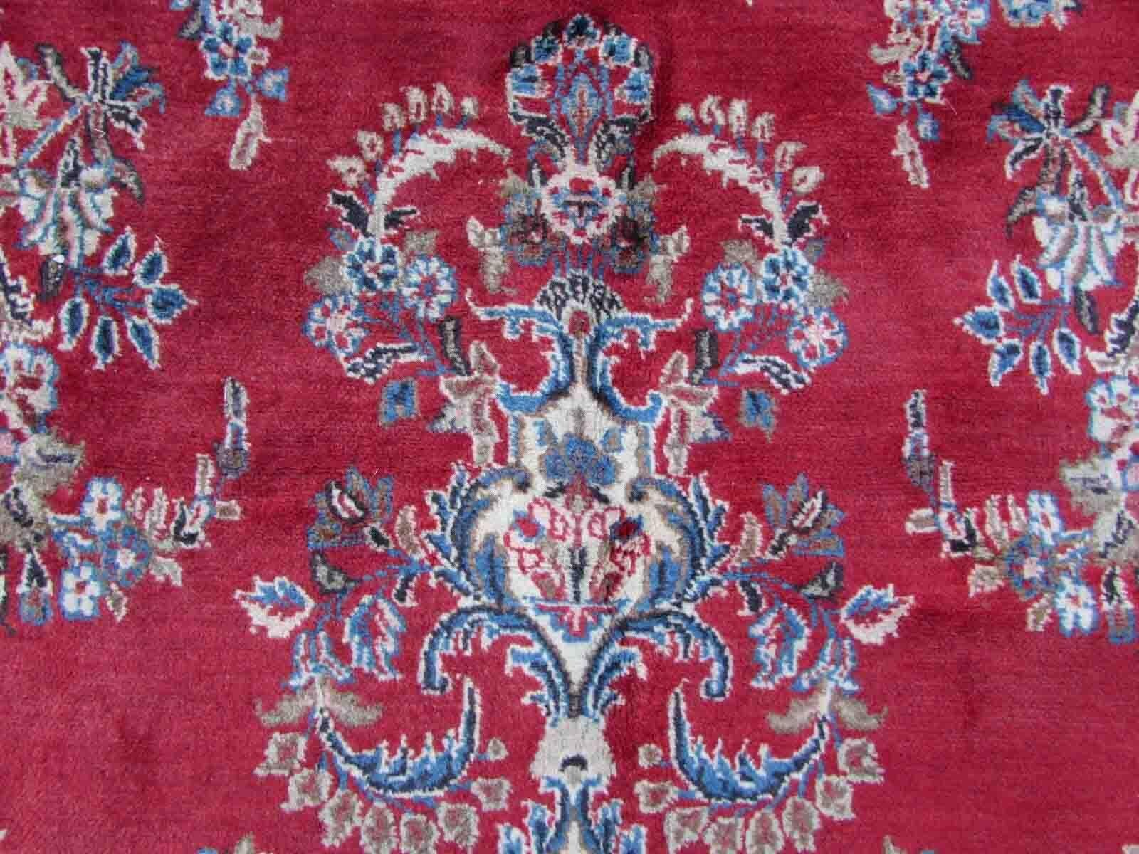 Handgefertigter Vintage-Teppich im Kerman-Stil, 1970er Jahre, 1Q14 (Ende des 20. Jahrhunderts) im Angebot