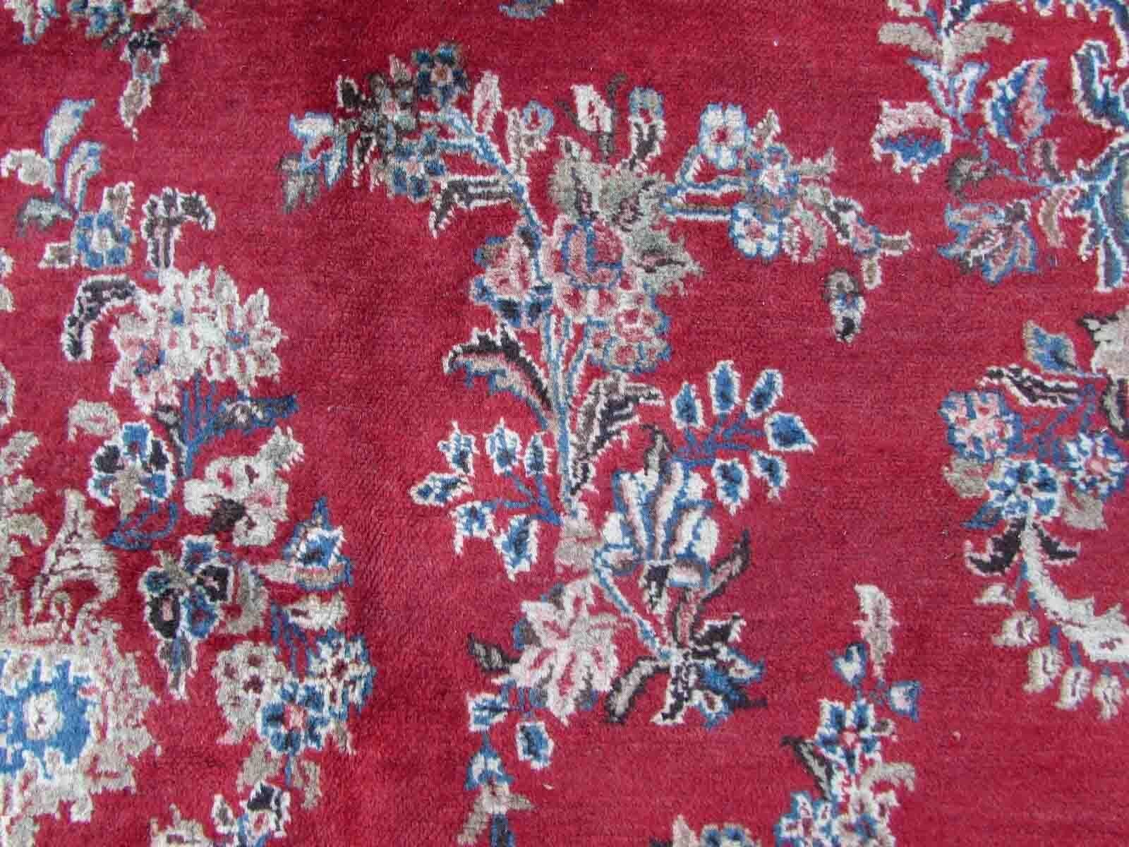 Handmade Vintage Kerman Style Rug, 1970s, 1Q14 For Sale 2