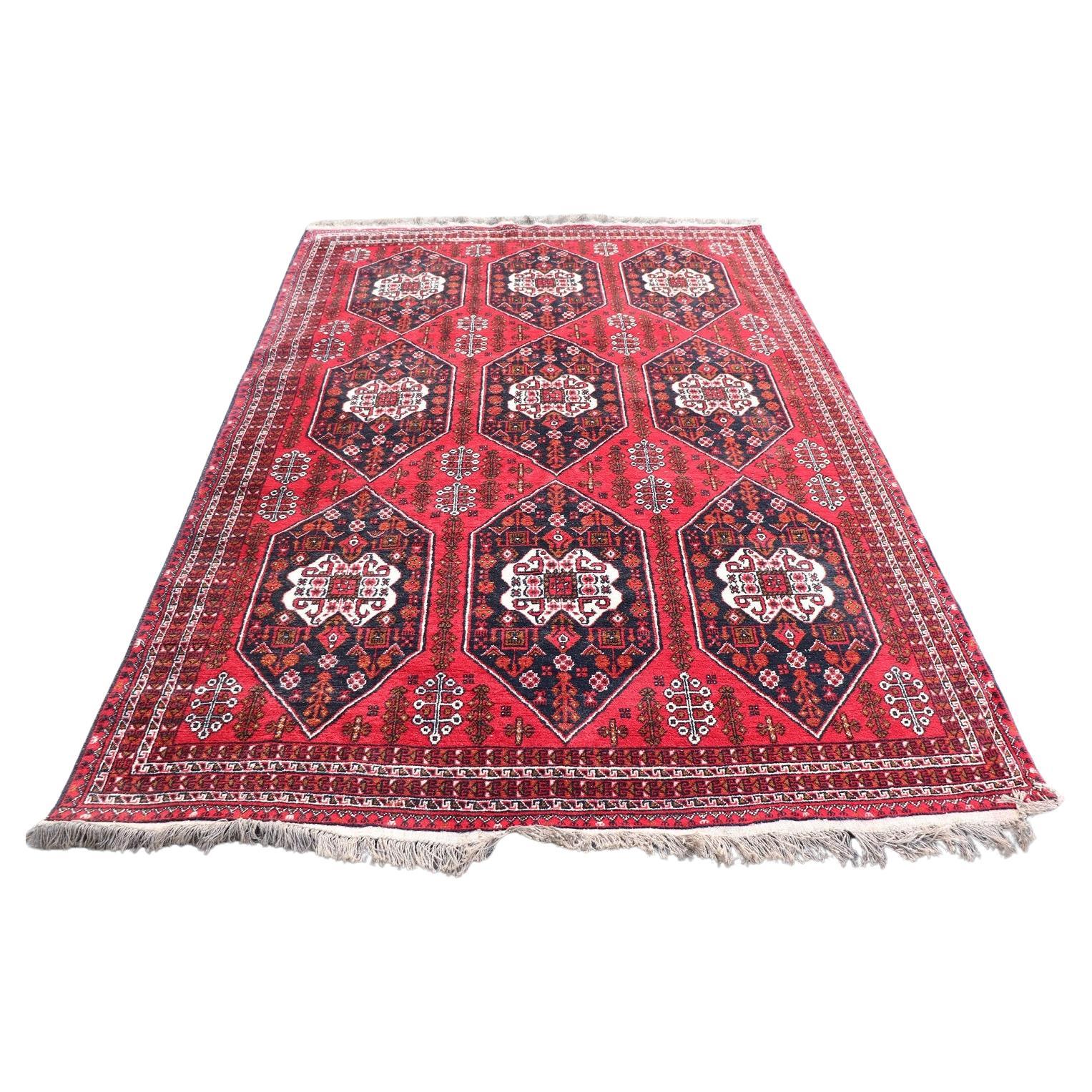 Handmade Vintage Large Persian Shiraz Rug, 1980s For Sale