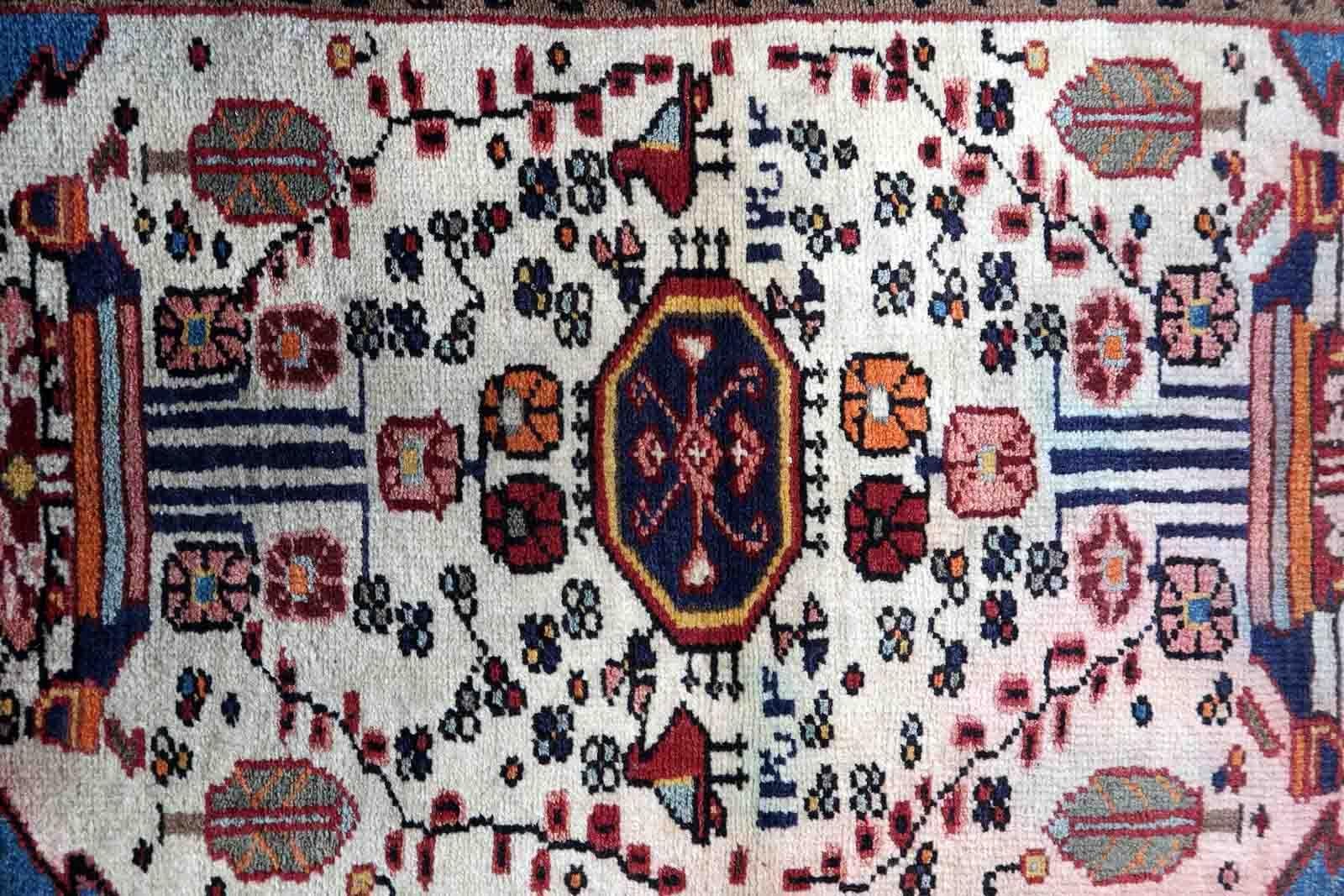Handgefertigter Teppich im Mahal-Stil, 1970er-Jahre, 1C1013 im Angebot 1