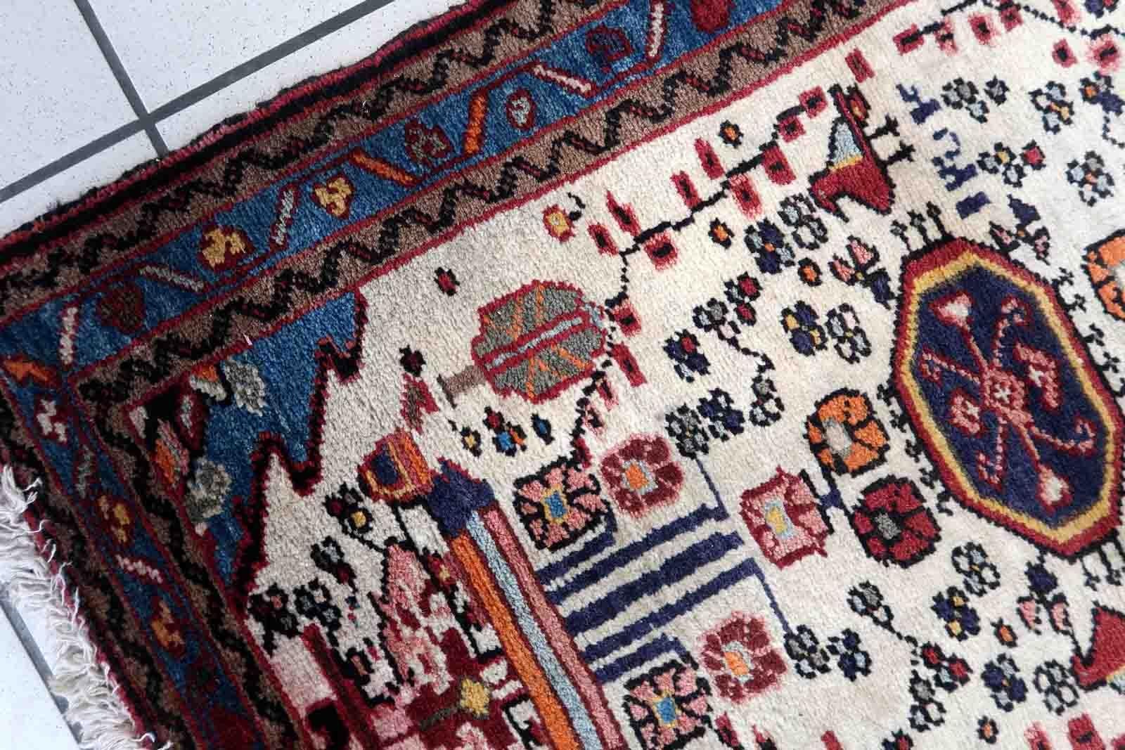 Handgefertigter Teppich im Mahal-Stil, 1970er-Jahre, 1C1013 im Angebot 2