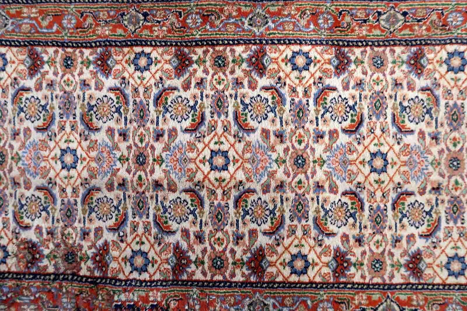 Handgefertigter Vintage-Läufer im Mahal-Stil, 1960er Jahre, 1C1005 im Angebot 1