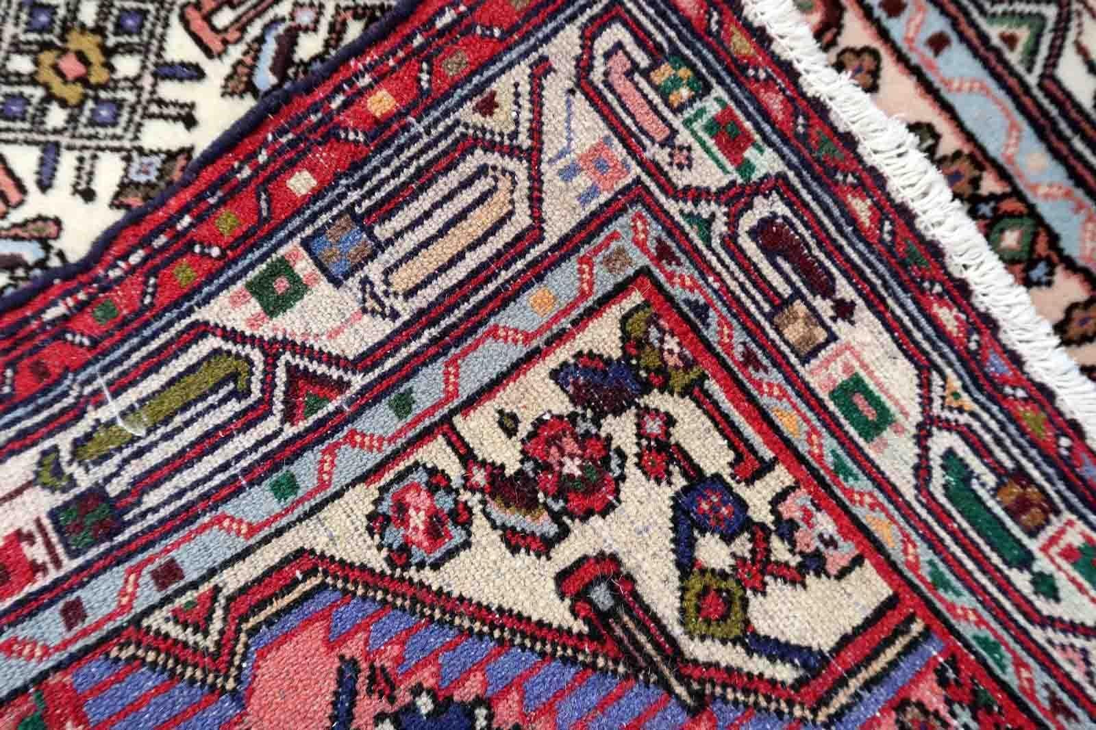 Hand-Knotted Handmade Vintage Malayer Style Rug, 1940s, 1c1047 For Sale