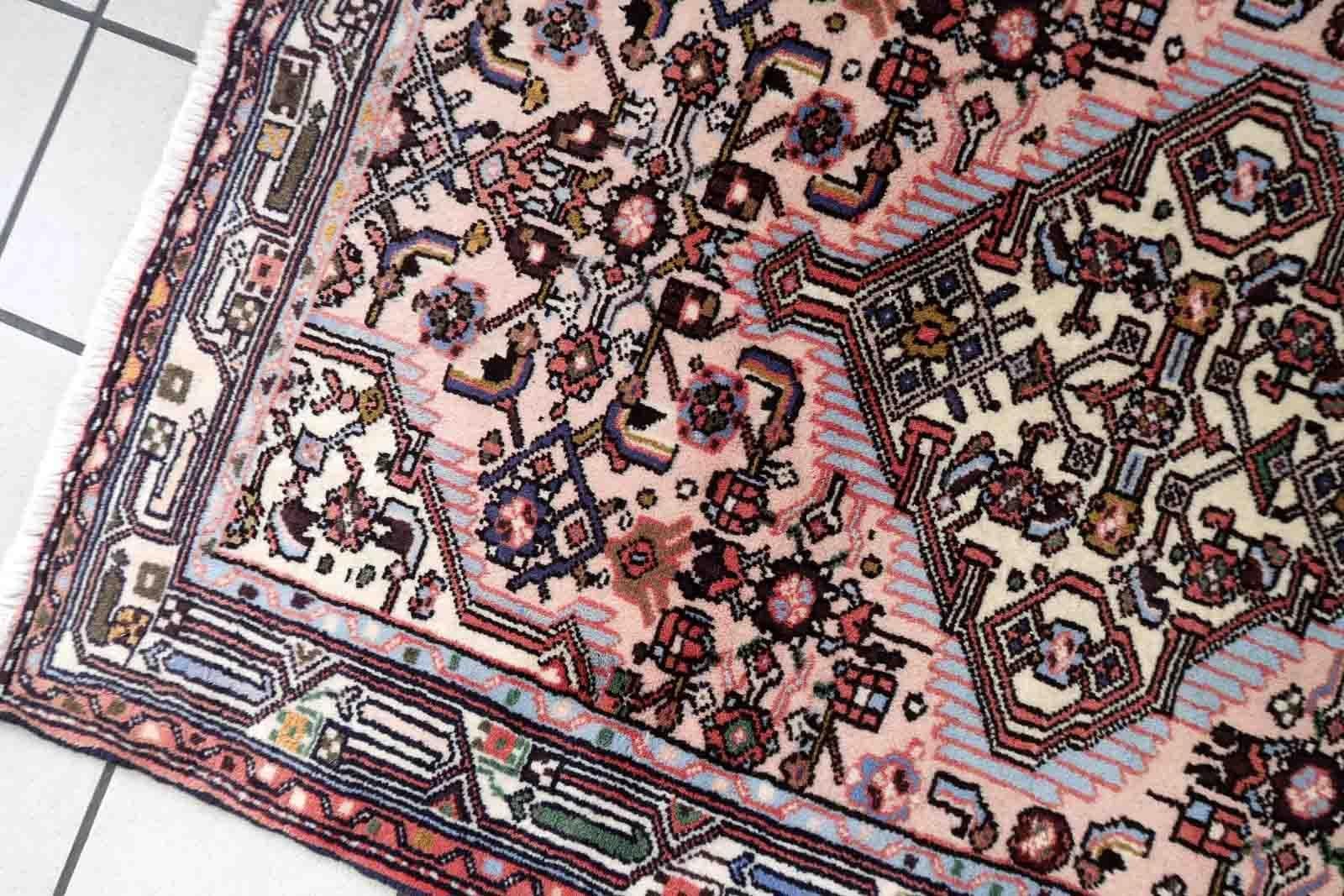 Wool Handmade Vintage Malayer Style Rug, 1940s, 1c1047 For Sale