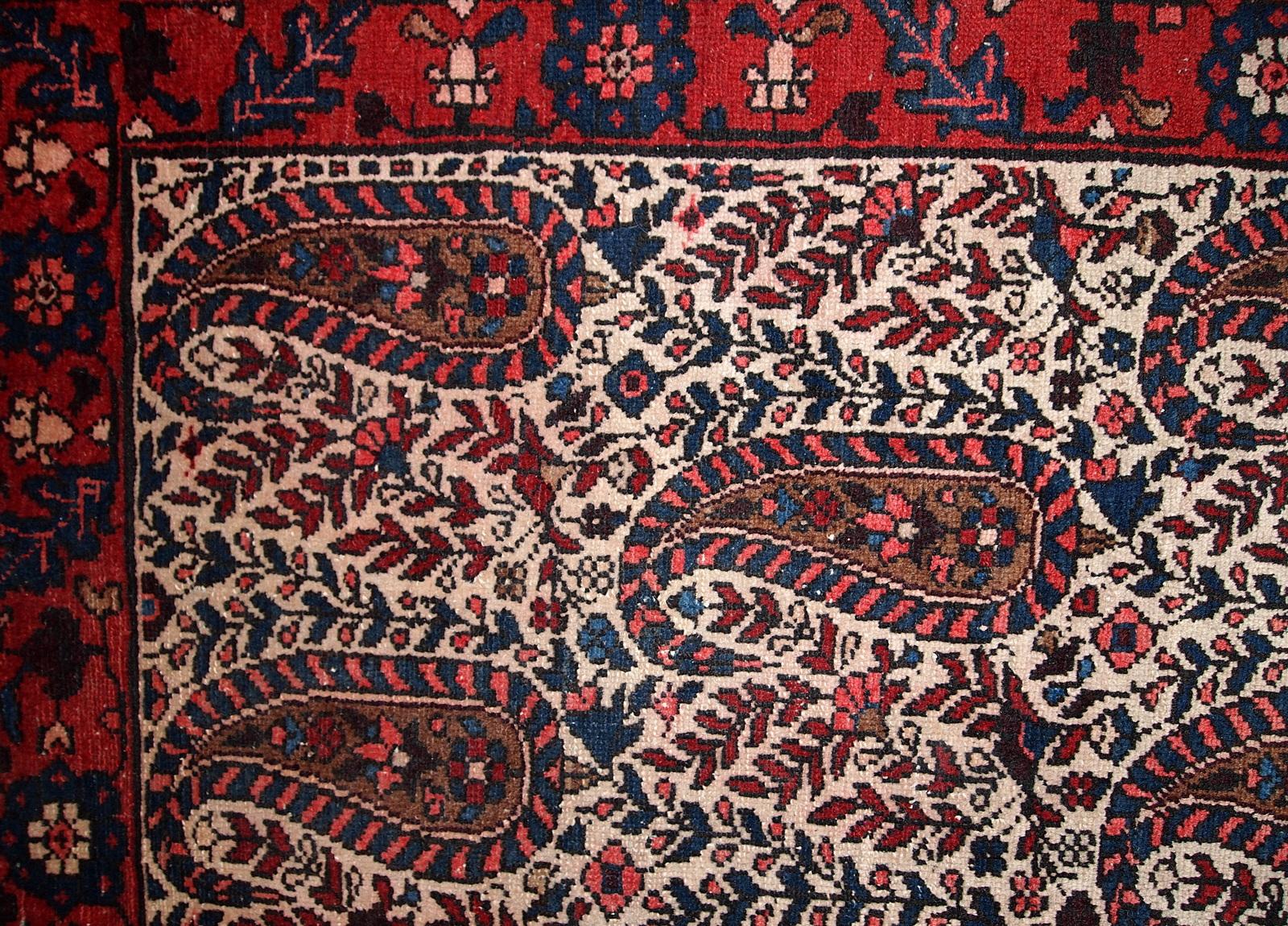 Handmade Vintage Malayer Style Rug, 1950s, 1C314 3