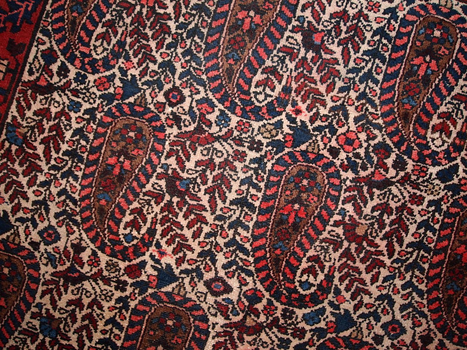 Handgefertigter Vintage-Teppich im Malayer-Stil, 1950er Jahre, 1C314 5