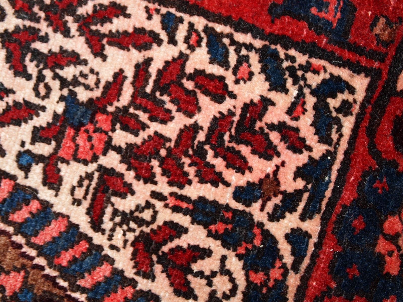 Hand-Knotted Handmade Vintage Malayer Style Rug, 1950s, 1C314