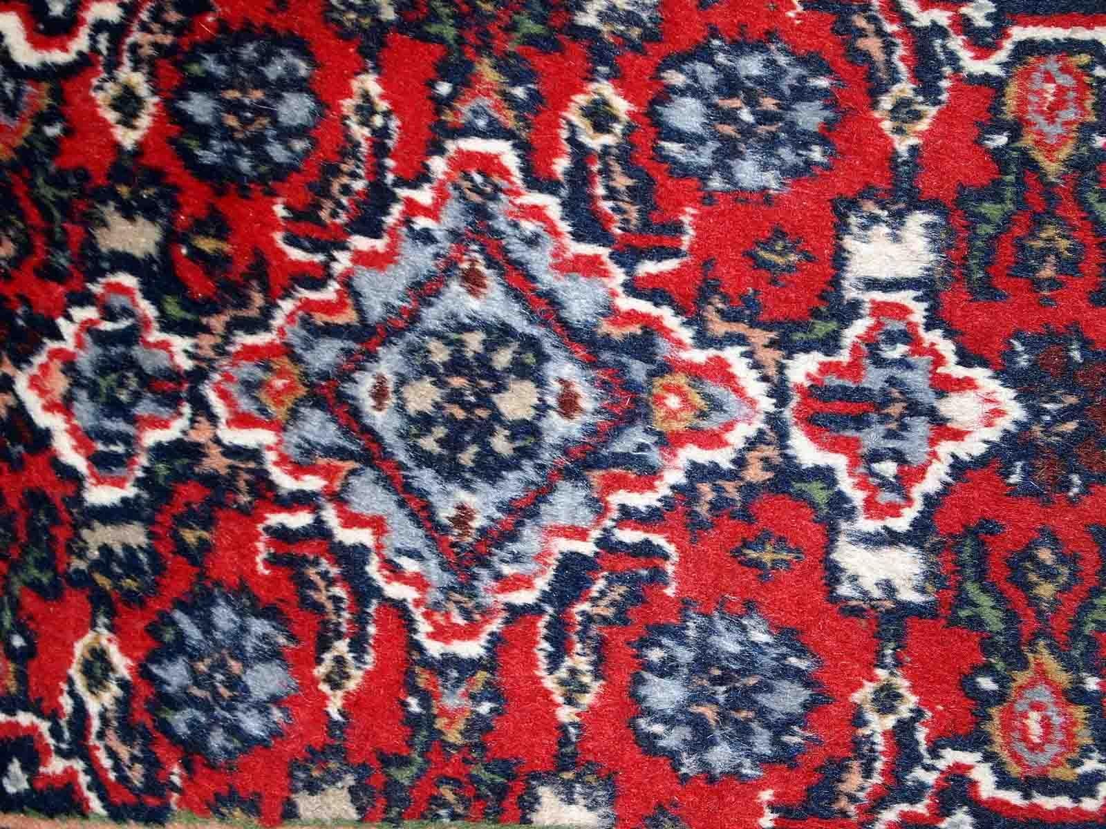 Hand-Knotted Handmade Vintage Malayer Style Rug, 1970s, 1C751 For Sale