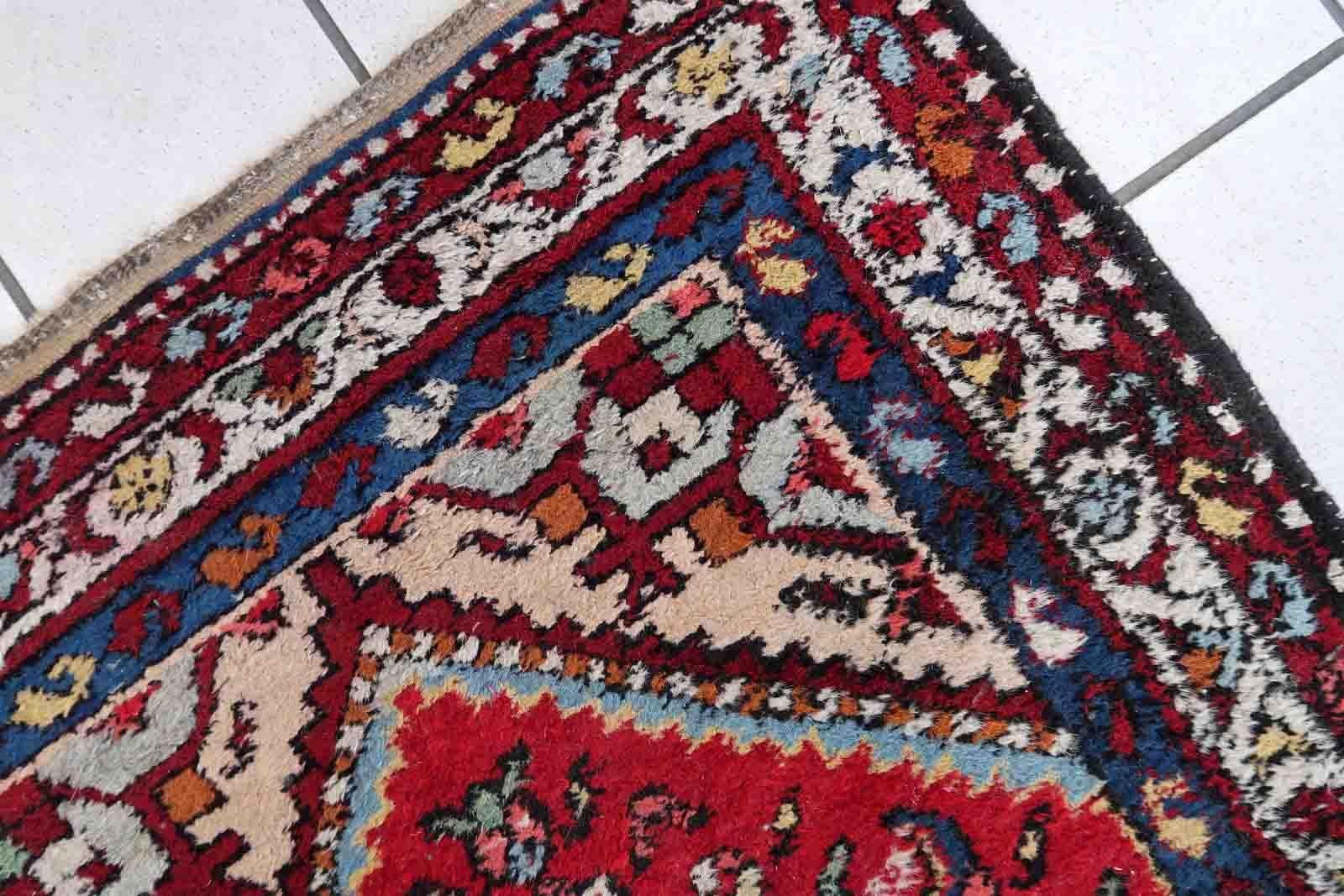 Handmade Vintage Malayer Style Rug, 1970s, 1C891 For Sale 3