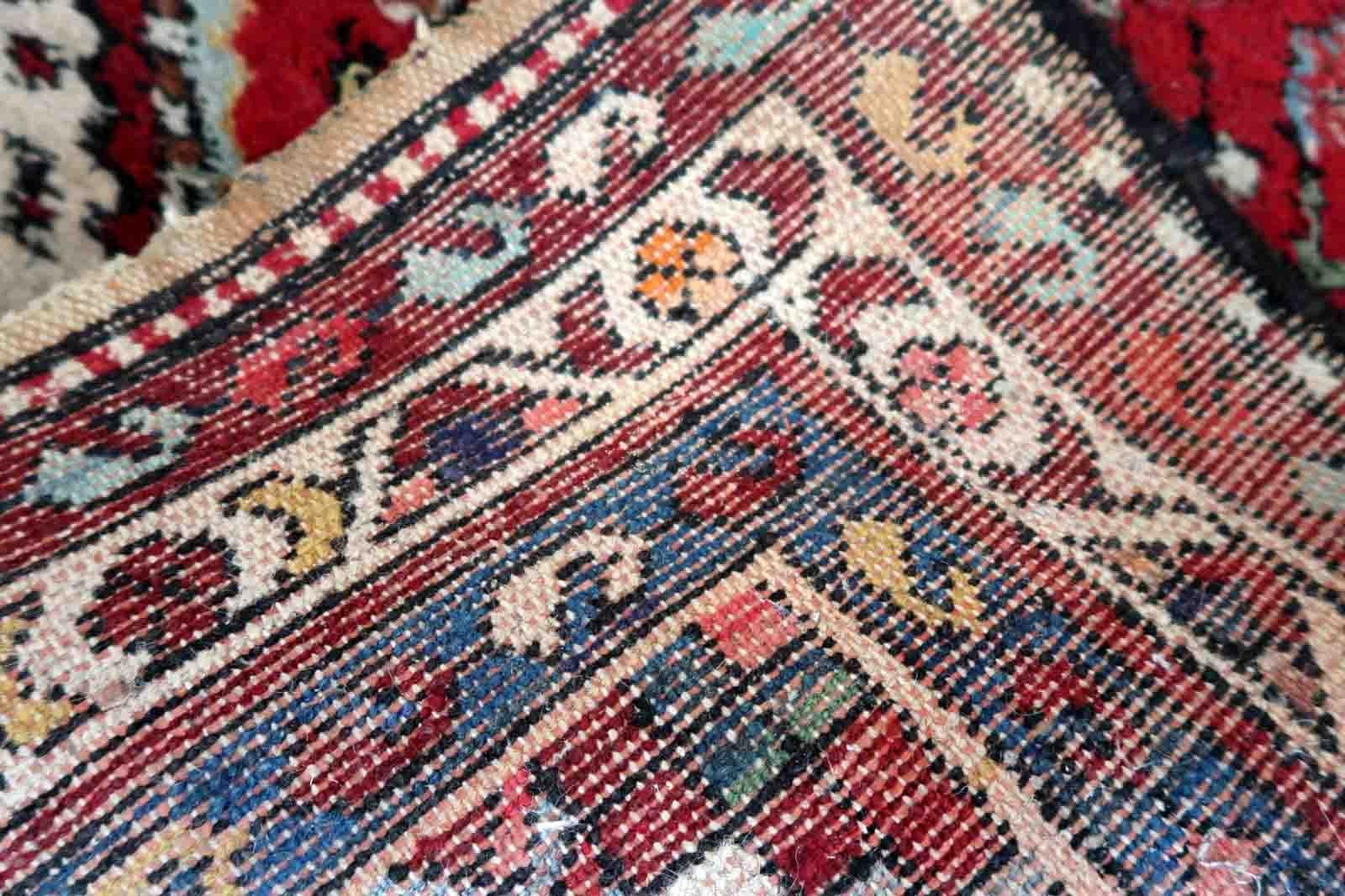 Hand-Knotted Handmade Vintage Malayer Style Rug, 1970s, 1C891 For Sale