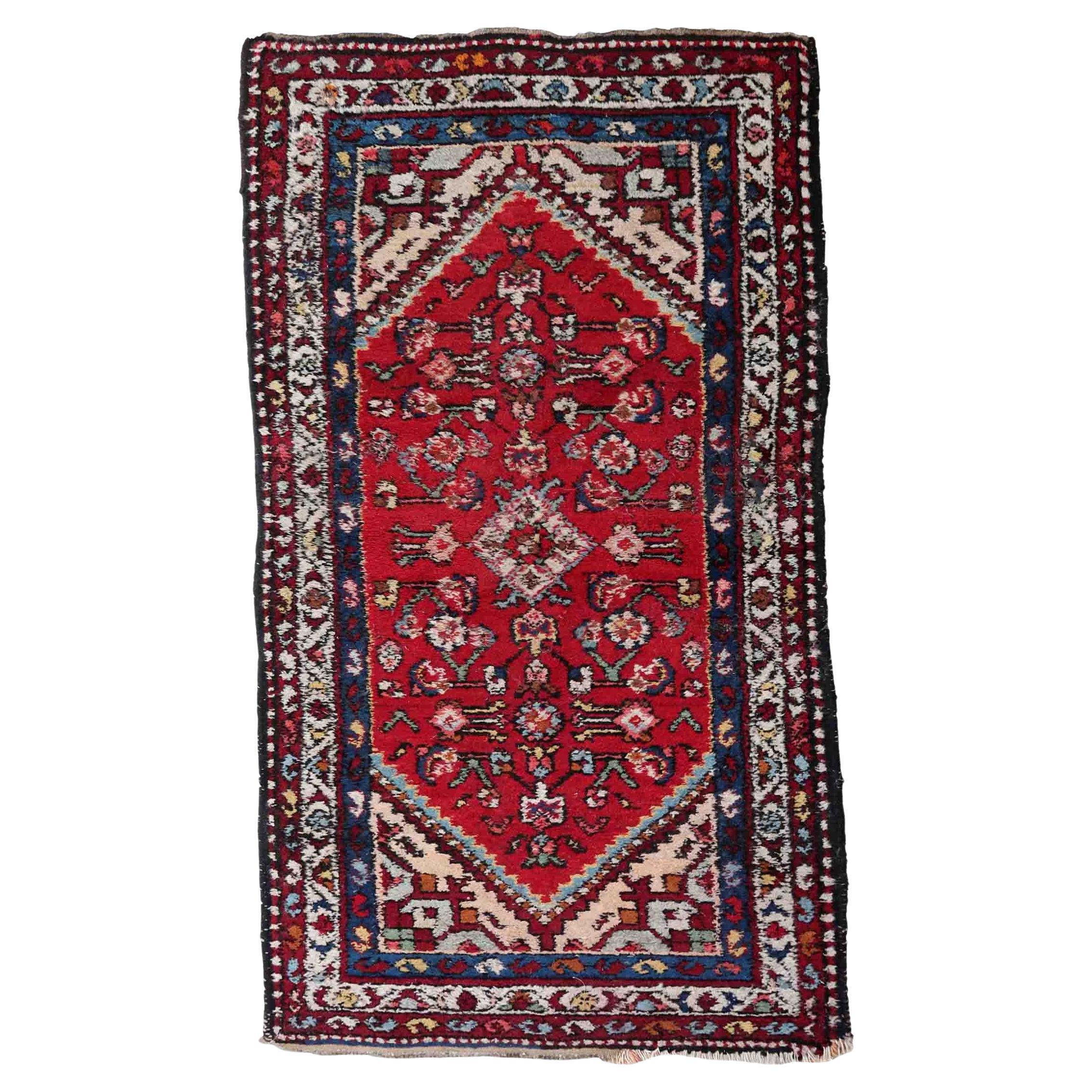 Handmade Vintage Malayer Style Rug, 1970s, 1C891 For Sale
