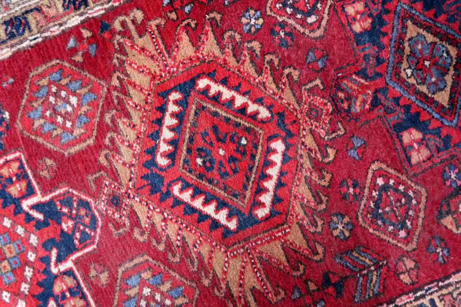 Mid-20th Century Handmade Vintage Malayer Style Runner, 1930s, 1C860 For Sale
