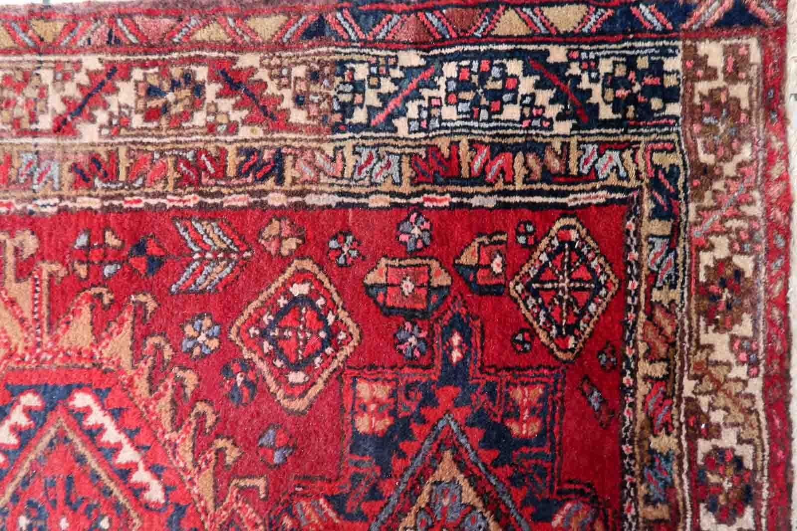 Handmade Vintage Malayer Style Runner, 1930s, 1C860 For Sale 1