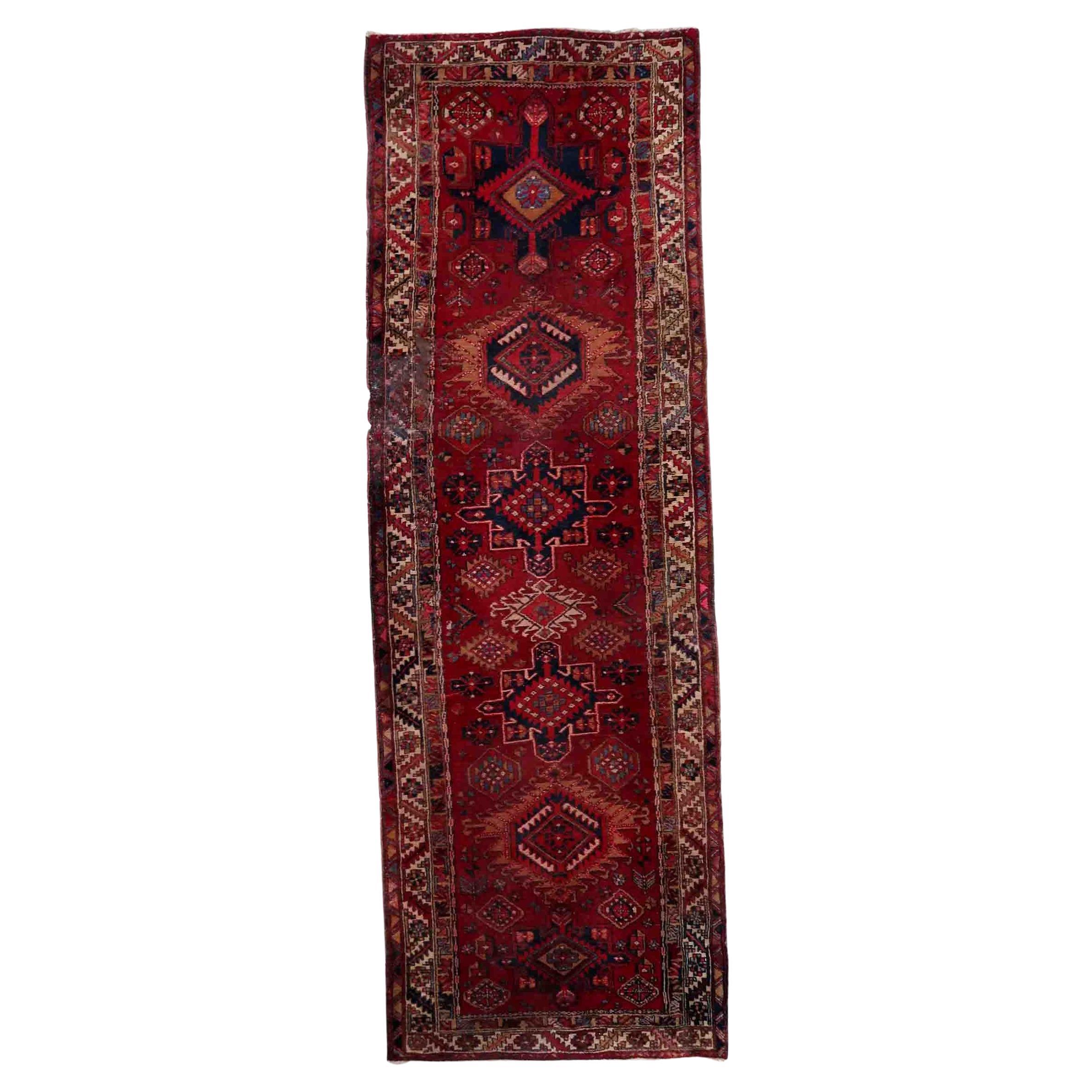 Tapis de couloir vintage de style Malayer fait à la main, années 1930, 1C860