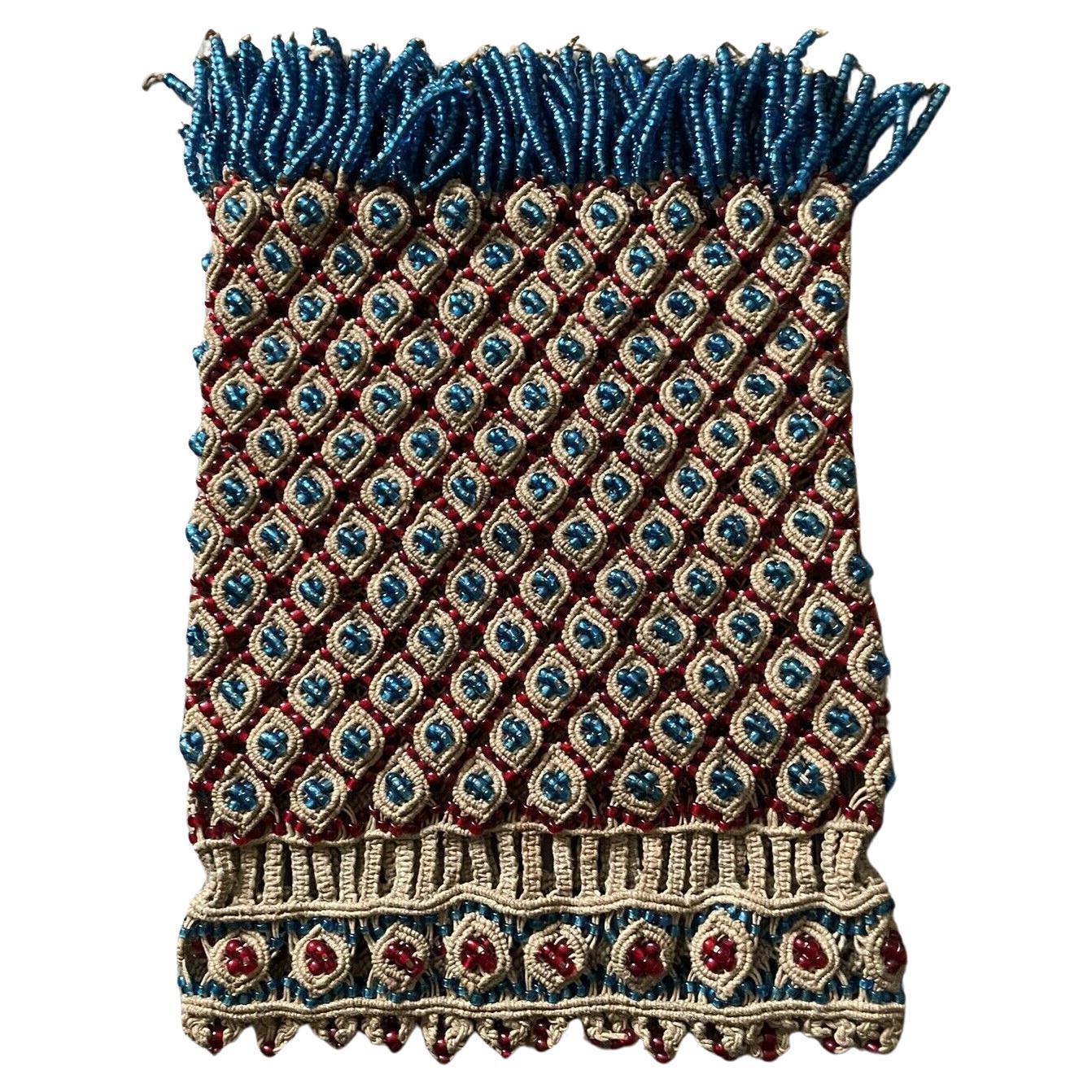 Handgefertigte Malian Vintage-Tasche 7" x 11", 1960er Jahre - 1N15 im Angebot