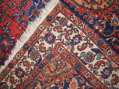 Handmade Vintage Mashad Style Rug, 1970s, 1C472