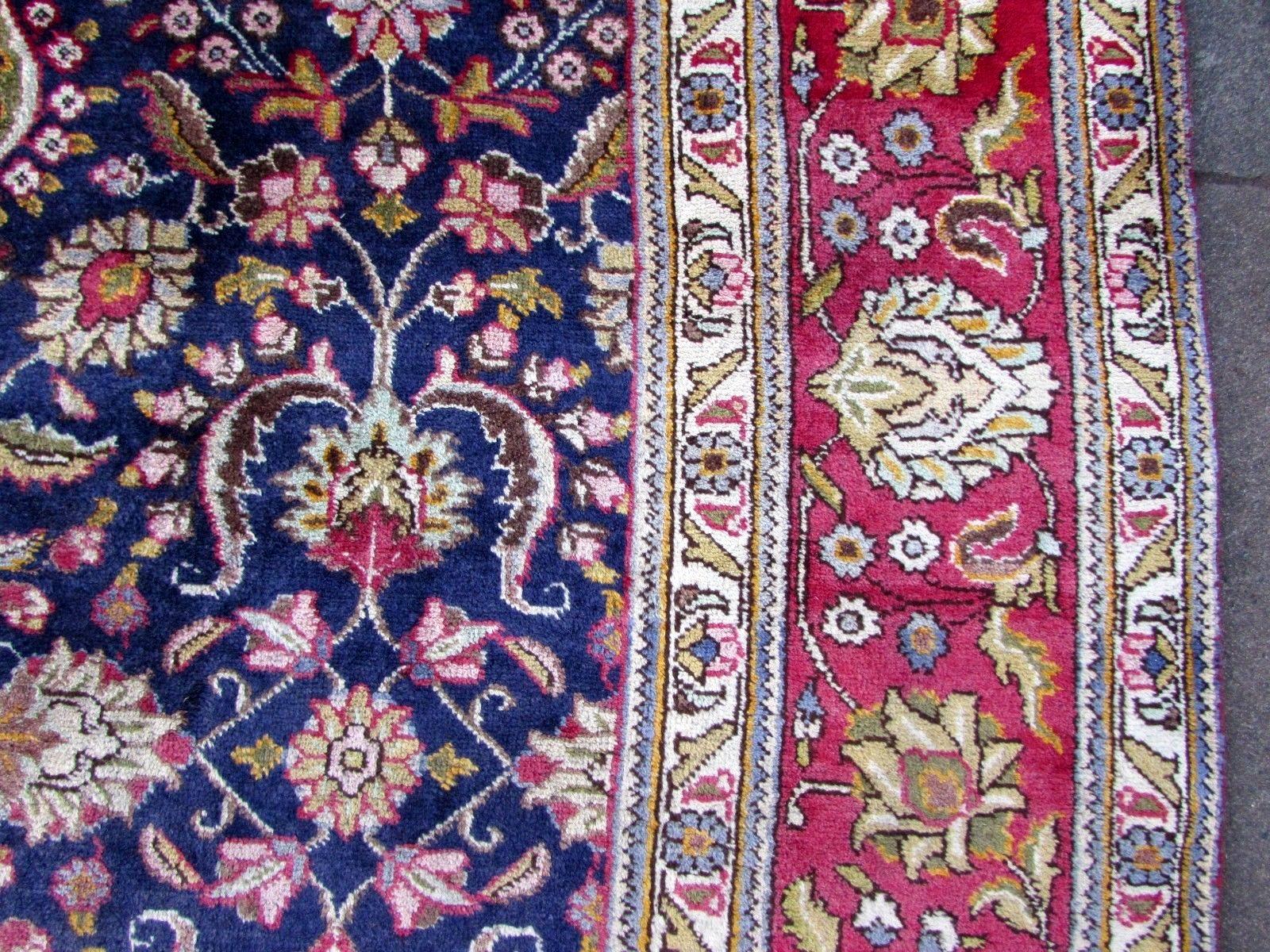 Handmade Vintage Mashad Style Rug, 1970s, 1Q0286 3