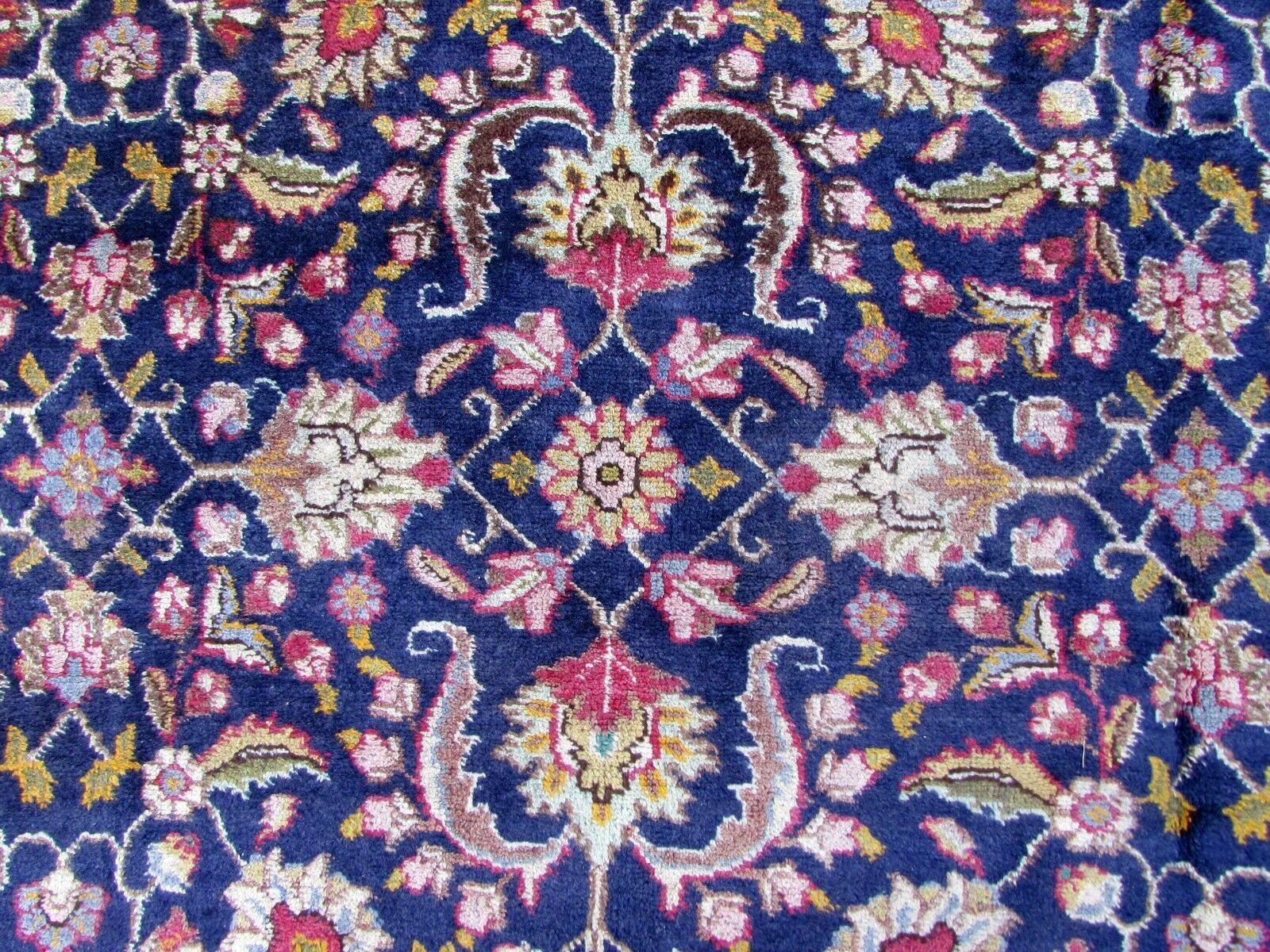 Handmade Vintage Mashad Style Rug, 1970s, 1Q0286 4