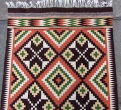 Handmade Vintage Mexican Aztec Kilim, 1970s, 1Q0060