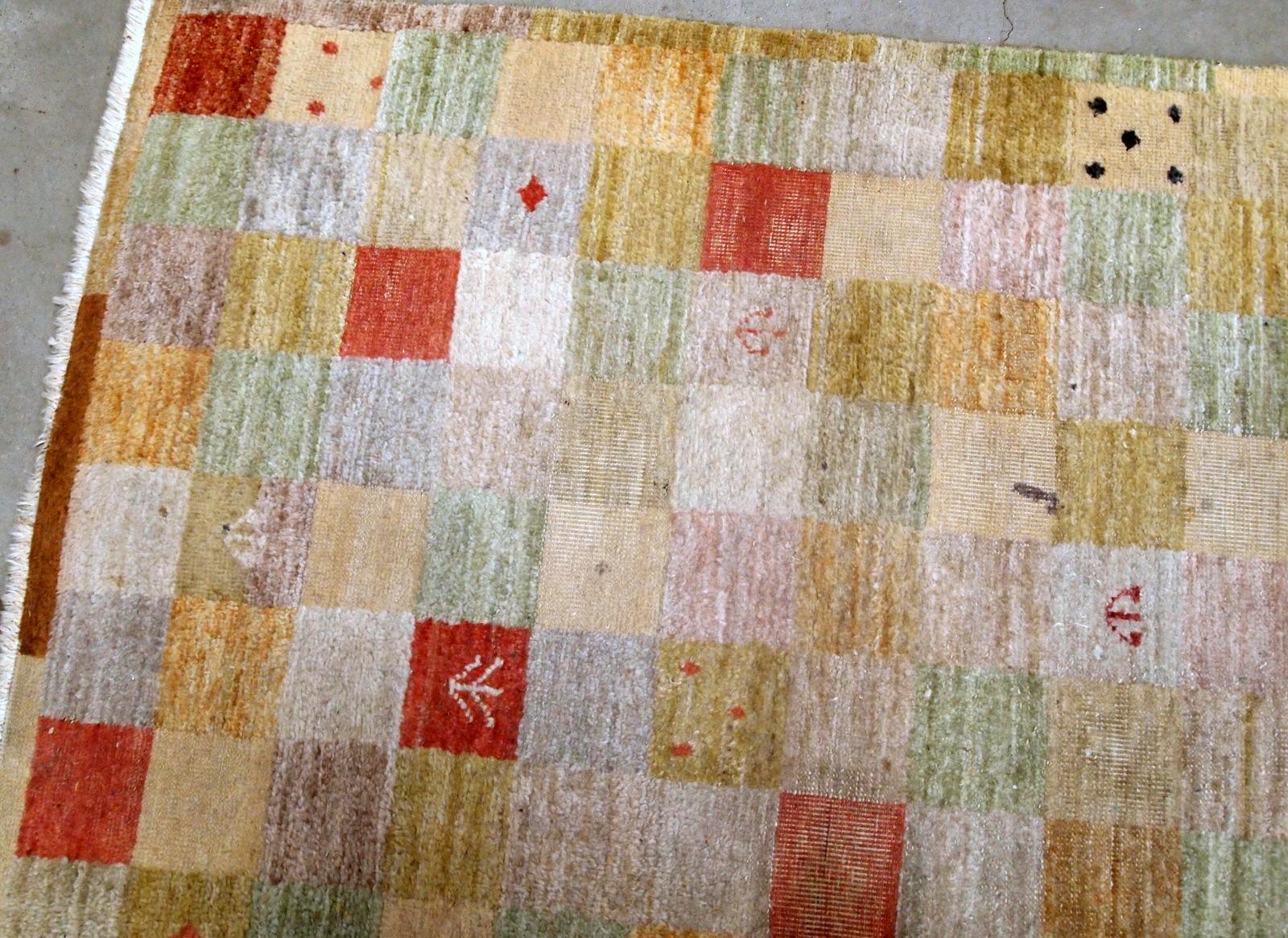 Tapis chinois moderne et vintage fait à la main, années 1980, 1B719 État moyen - En vente à Bordeaux, FR
