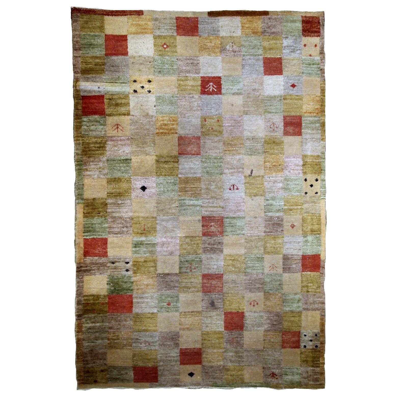 Tapis chinois moderne et vintage fait à la main, années 1980, 1B719 en vente