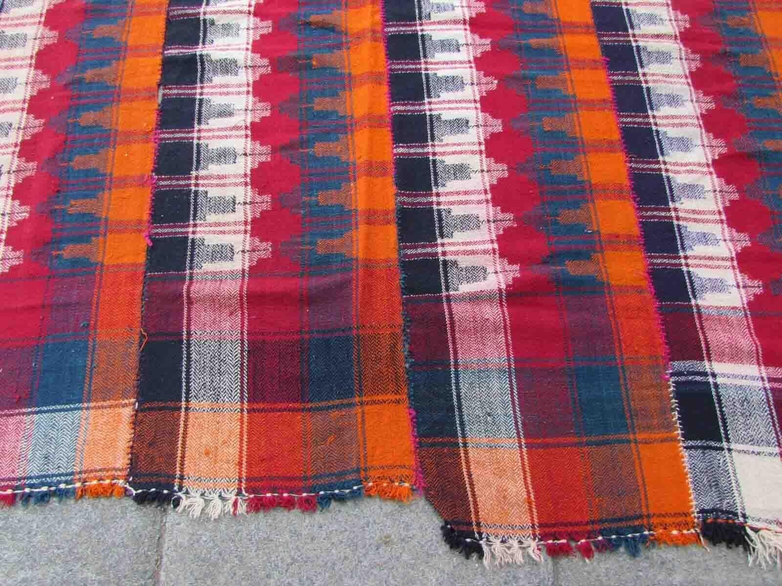 Wool Handmade Vintage Moj Style Kilim, 1960s, 1q01 For Sale