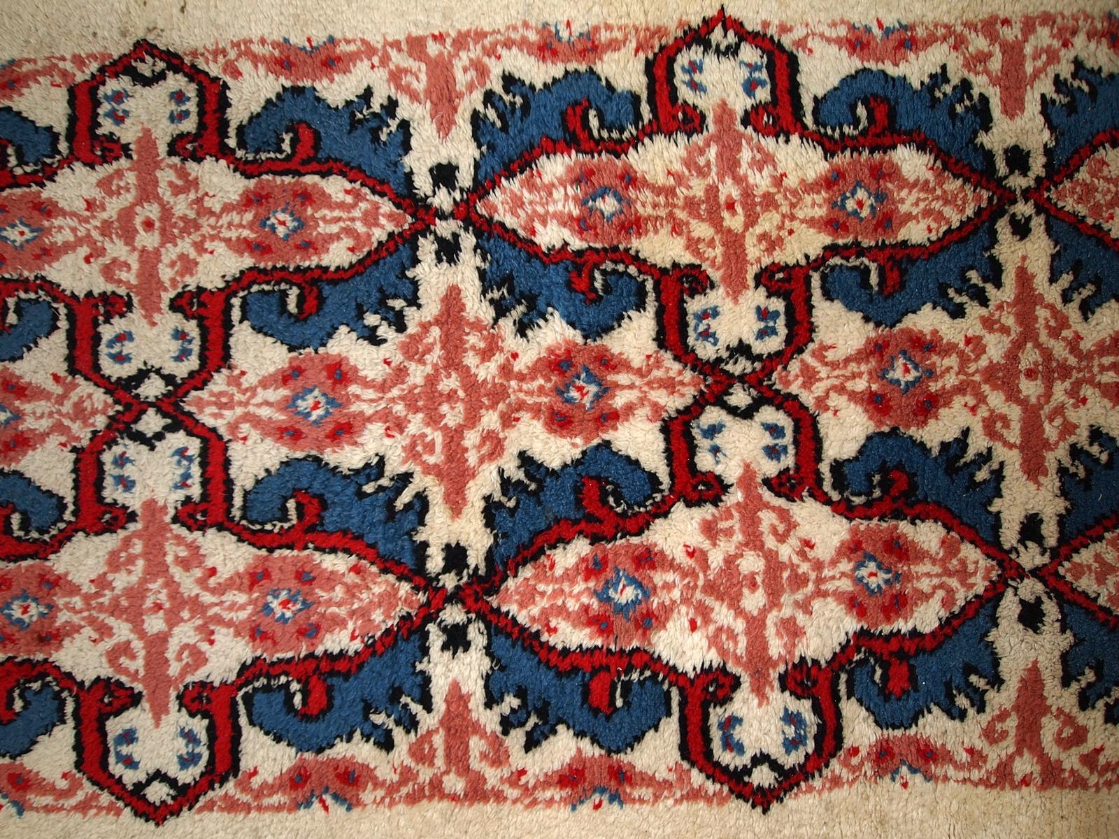 Handgefertigter marokkanischer Berberteppich im Vintage-Stil, 1970er Jahre, 1C713 (Wolle) im Angebot