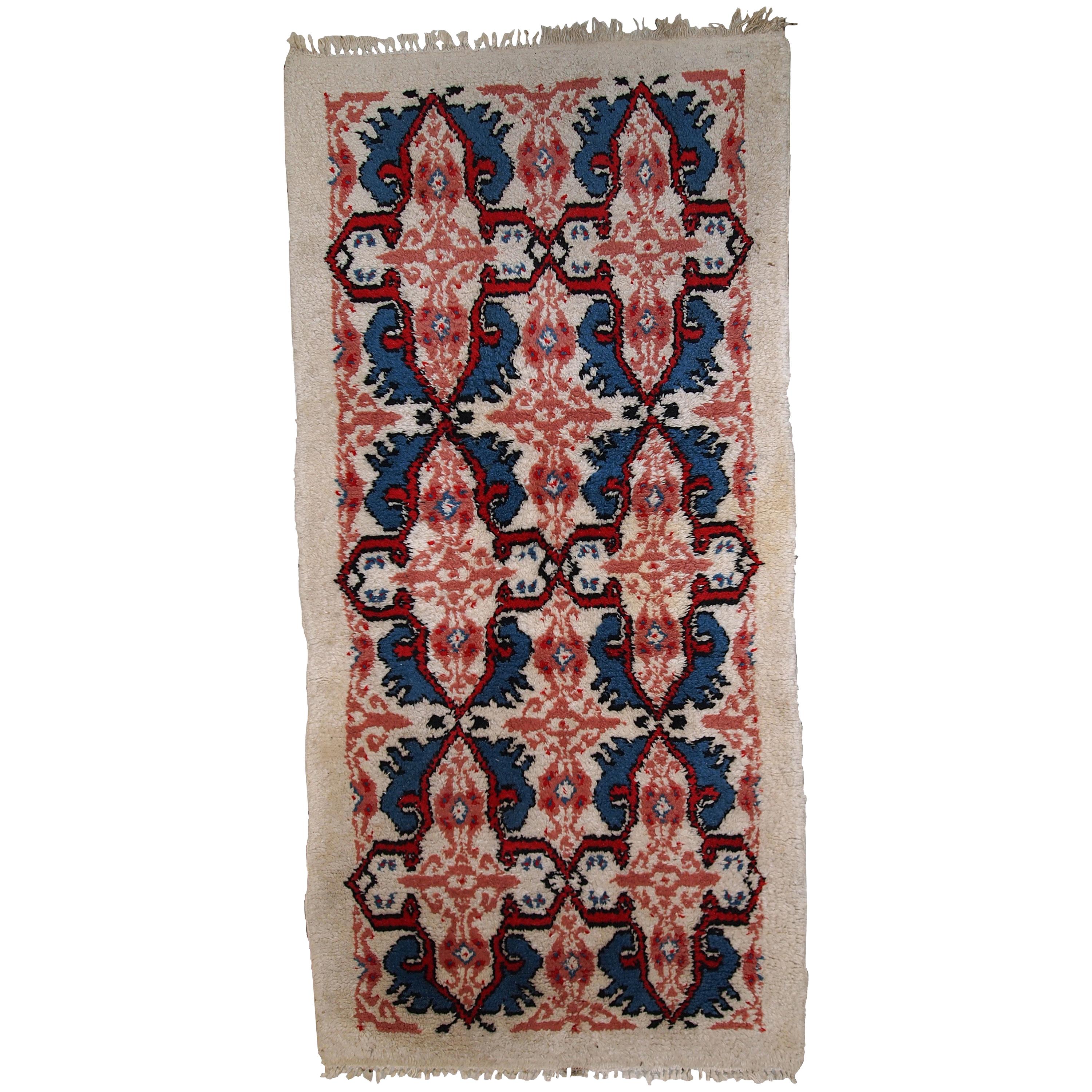 Handgefertigter marokkanischer Berberteppich im Vintage-Stil, 1970er Jahre, 1C713 im Angebot