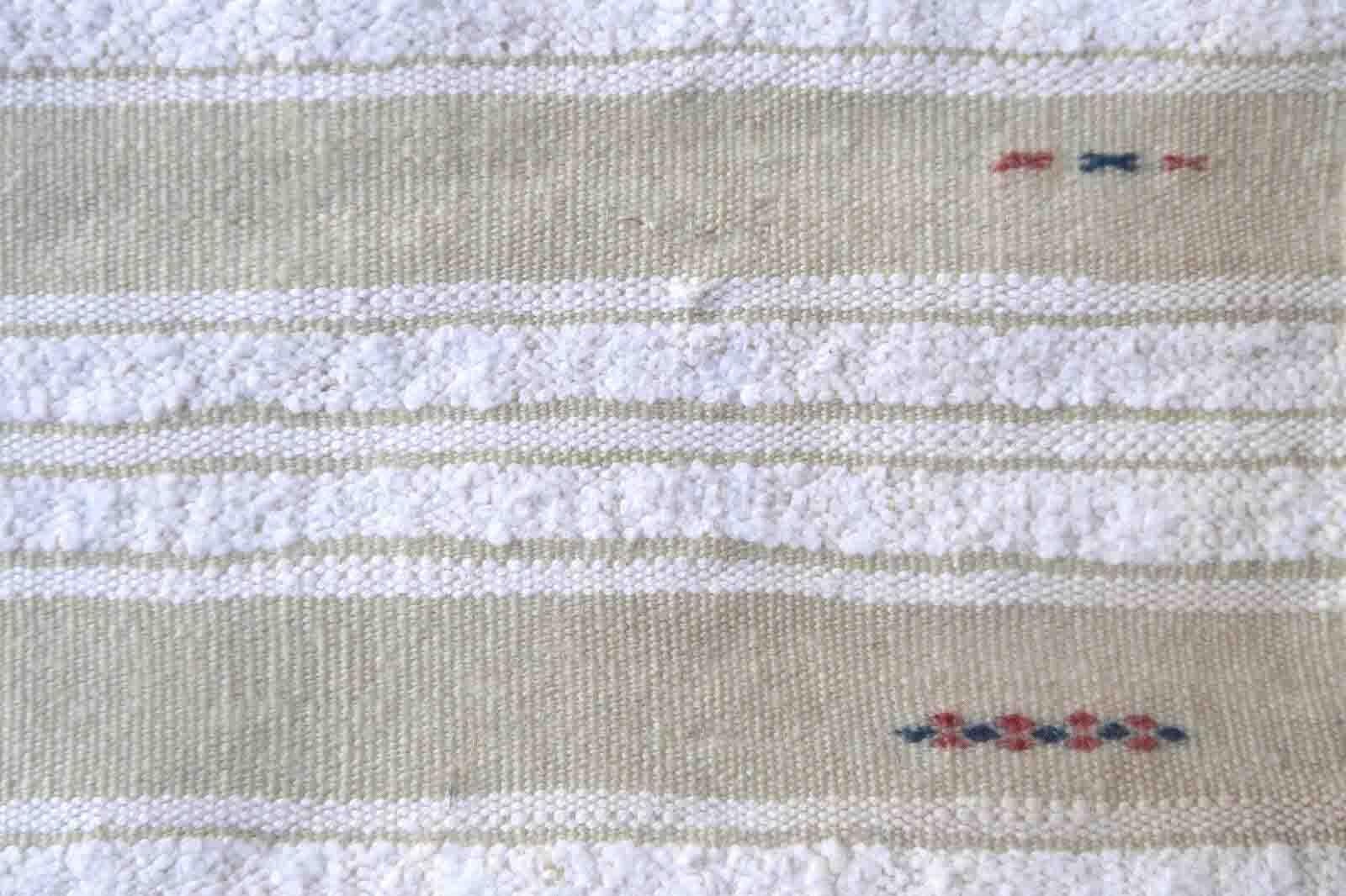 Handmade Vintage Moroccan Berber Kilim, 1950s, 1p110 In Good Condition For Sale In Bordeaux, FR