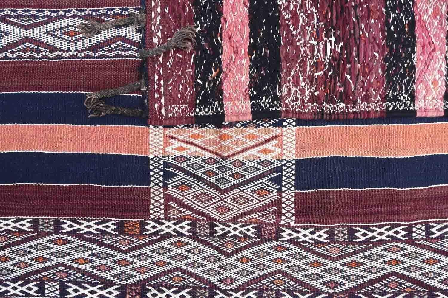 Wool Handmade Vintage Moroccan Berber Kilim, 1950s, 1P124 For Sale