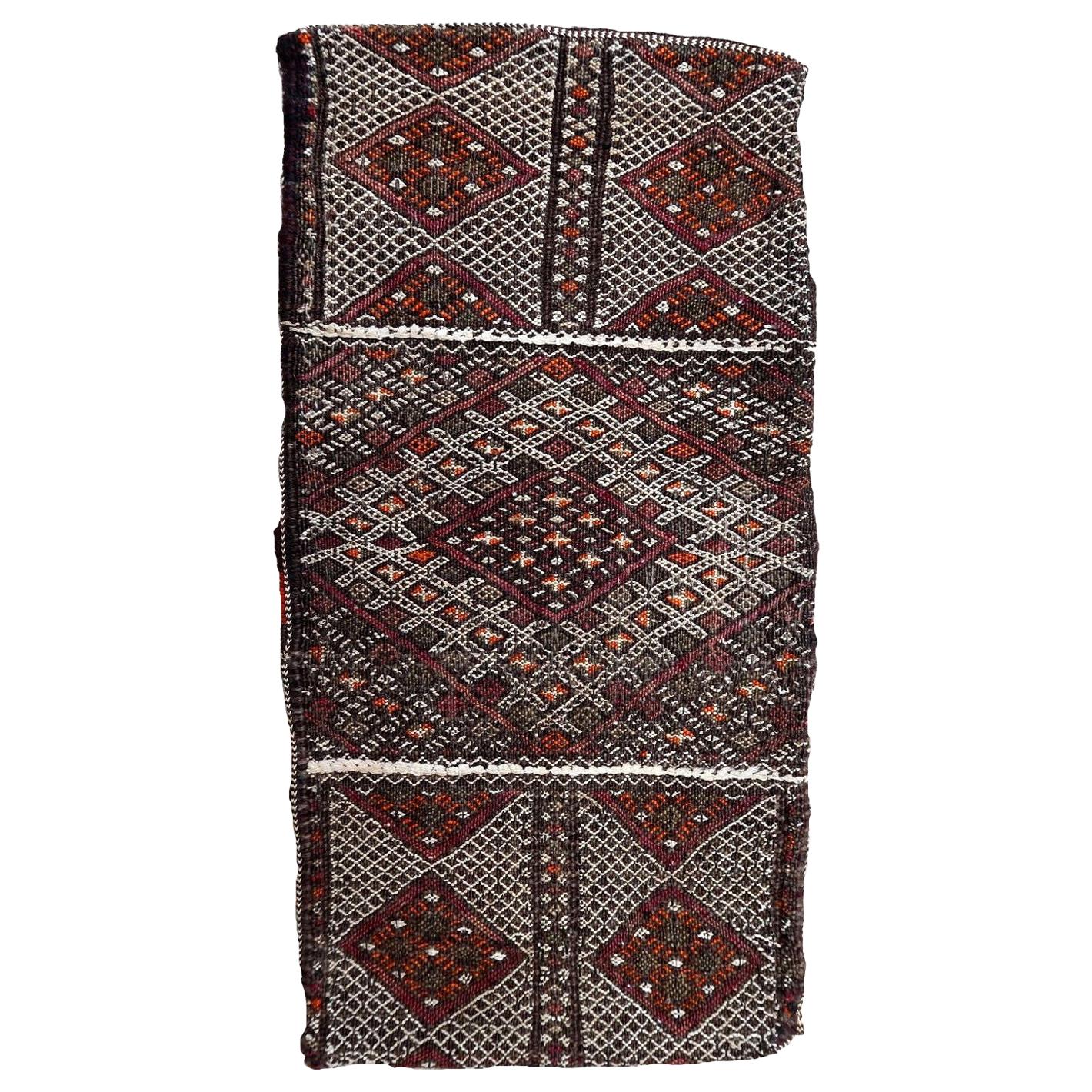 Handmade Vintage Moroccan Berber Kilim Cushion, 1950s, 1P40