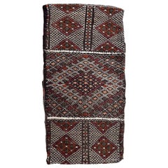 Coussin Kilim berbère marocain vintage fait à la main, années 1950, 1P40