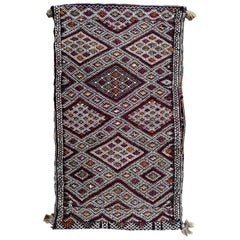 Handmade Vintage Moroccan Berber Kilim Cushion, 1950s, 1P43 Handmade Vintage Moroccan Berber Kilim Cushion, 1950s, 1P43