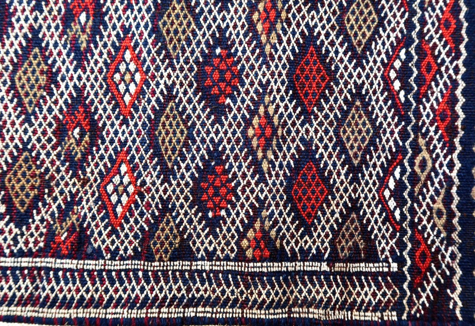 Hand-Knotted Handmade Vintage Moroccan Berber Kilim Cushion, 1950s, 1P44 For Sale