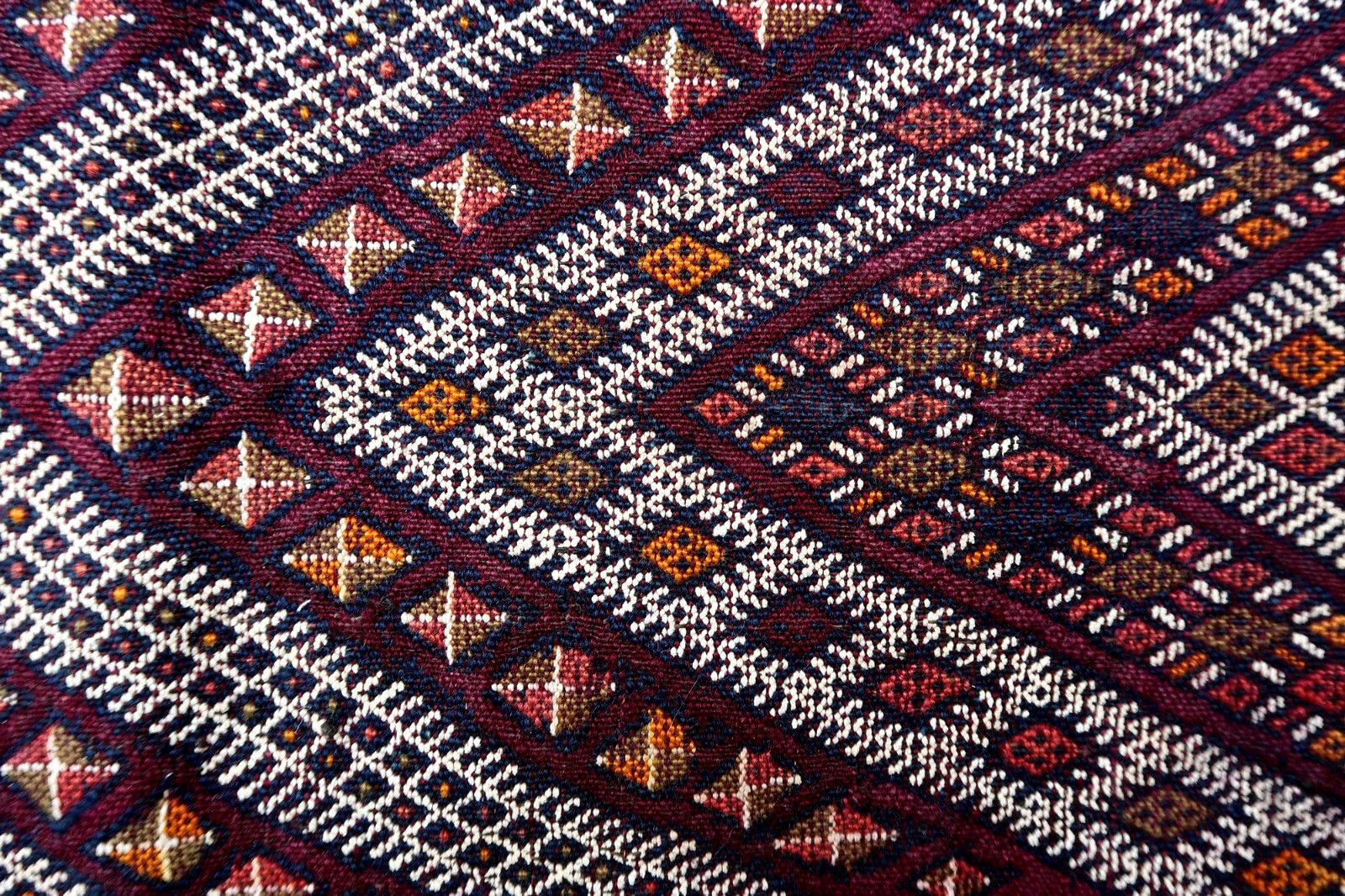 Hand-Knotted Handmade Vintage Moroccan Berber Kilim Cushion, 1950s, 1P45 For Sale