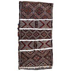 Handmade Vintage Moroccan Berber Kilim Cushion, 1950s, 1P47