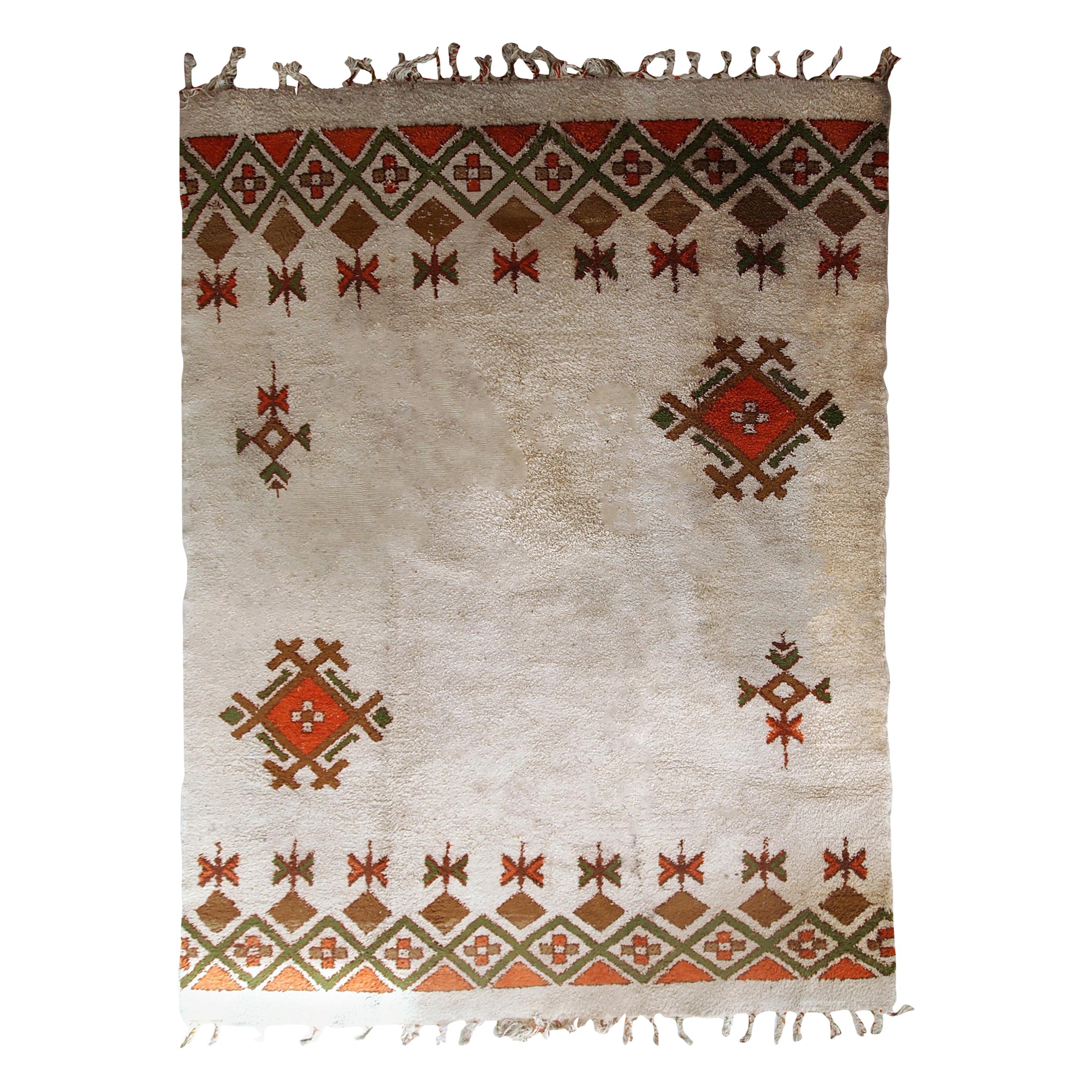Handgefertigter marokkanischer Berberteppich im Vintage-Stil:: 1950er Jahre:: 1C693
