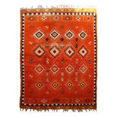 Handmade Vintage Moroccan Berber rug, 1950s, 1C694