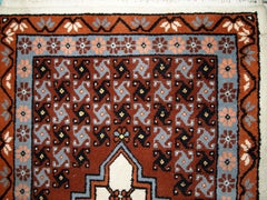 Tappeto berbero marocchino vintage fatto a mano, anni '70, 1C629